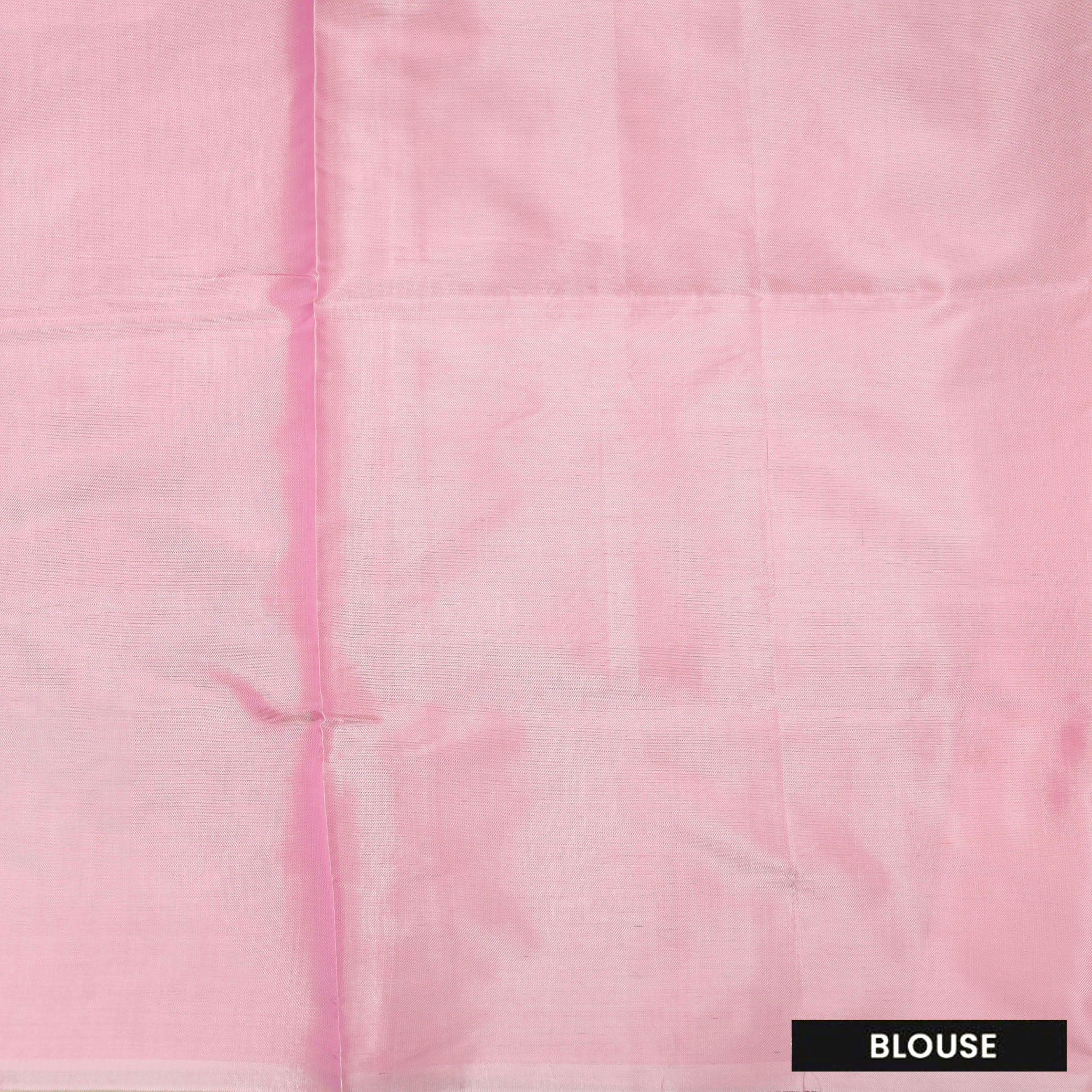 Dark Purple With Light Pink Pallu Banana Pith Saree With Running Blouse