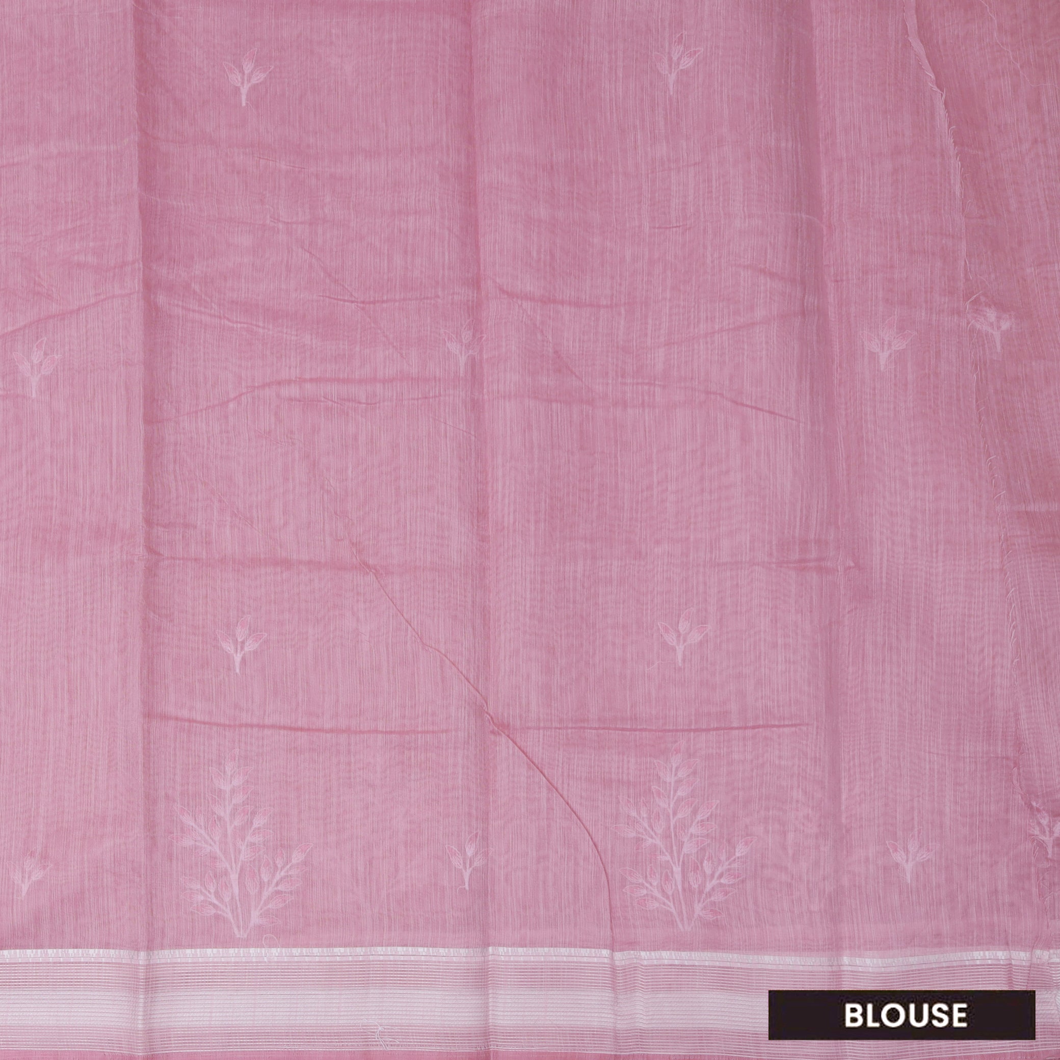 Pink Color Linen Cotton Saree