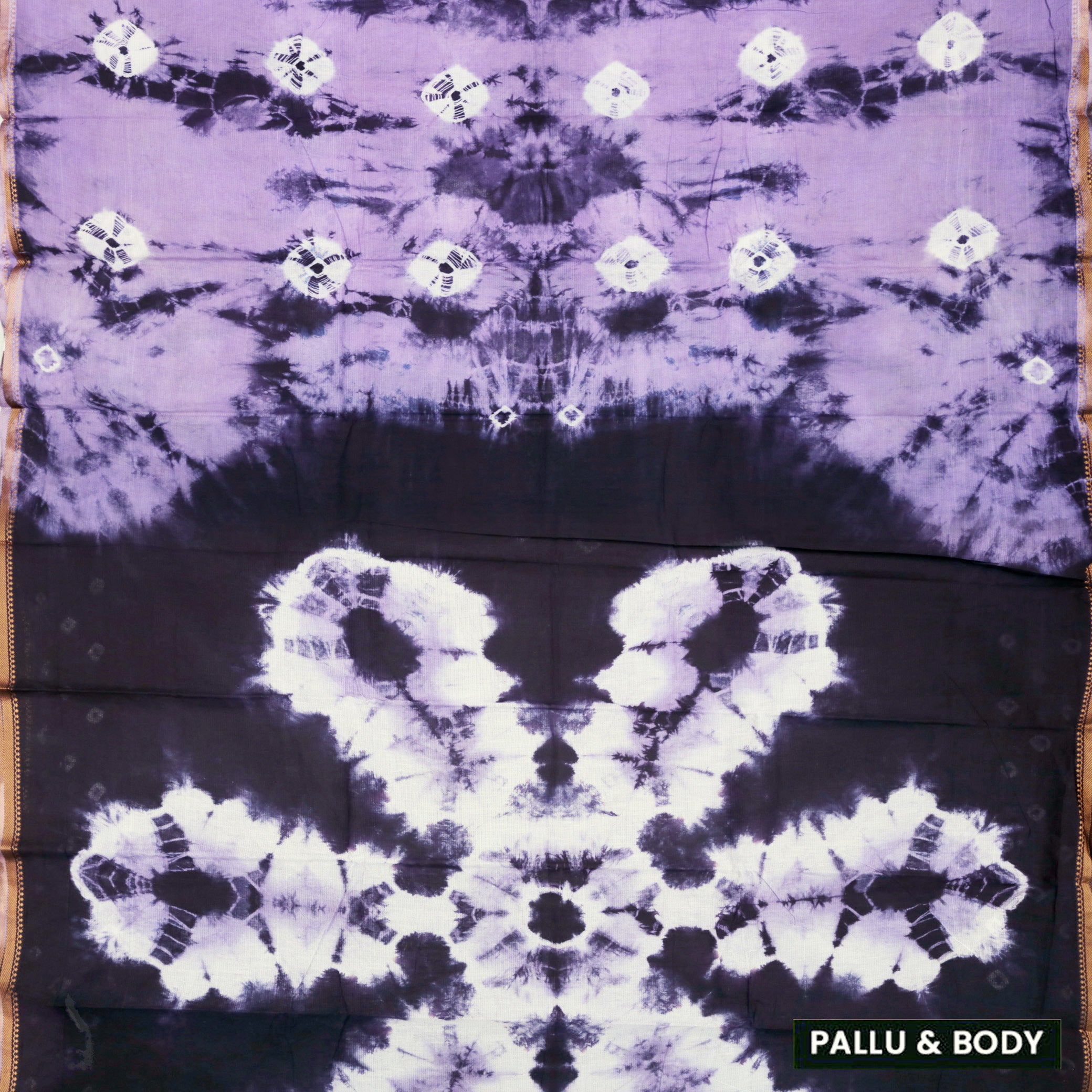 Baby Purple with White Sungudi Cotton Saree Without Blouse