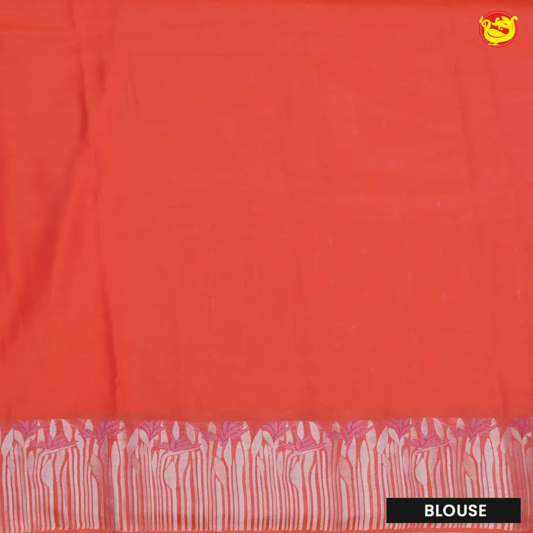 Purple with Orange Soft Silk Saree