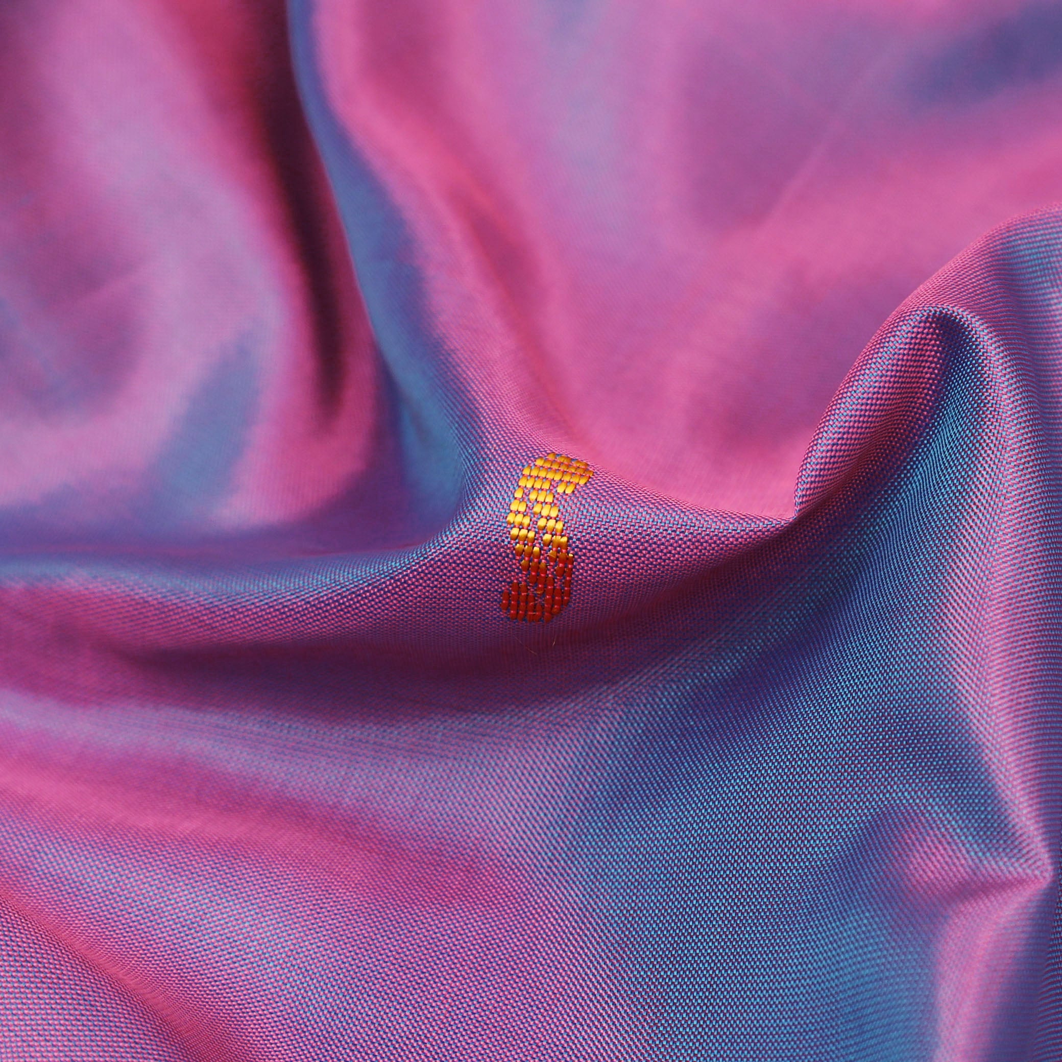 Dark Purple With Light Pink Pallu Banana Pith Saree With Running Blouse