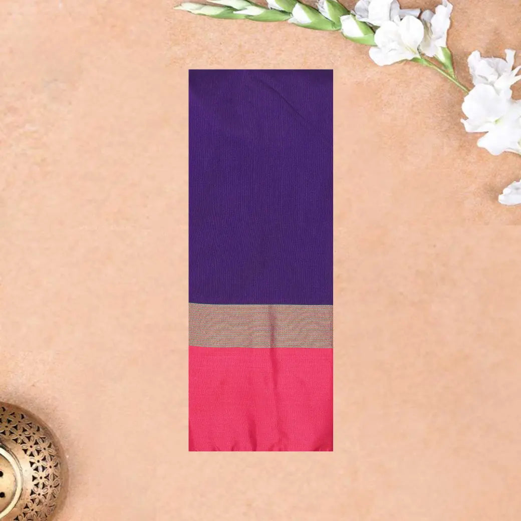 Purple with Pink Arani Silk Saree