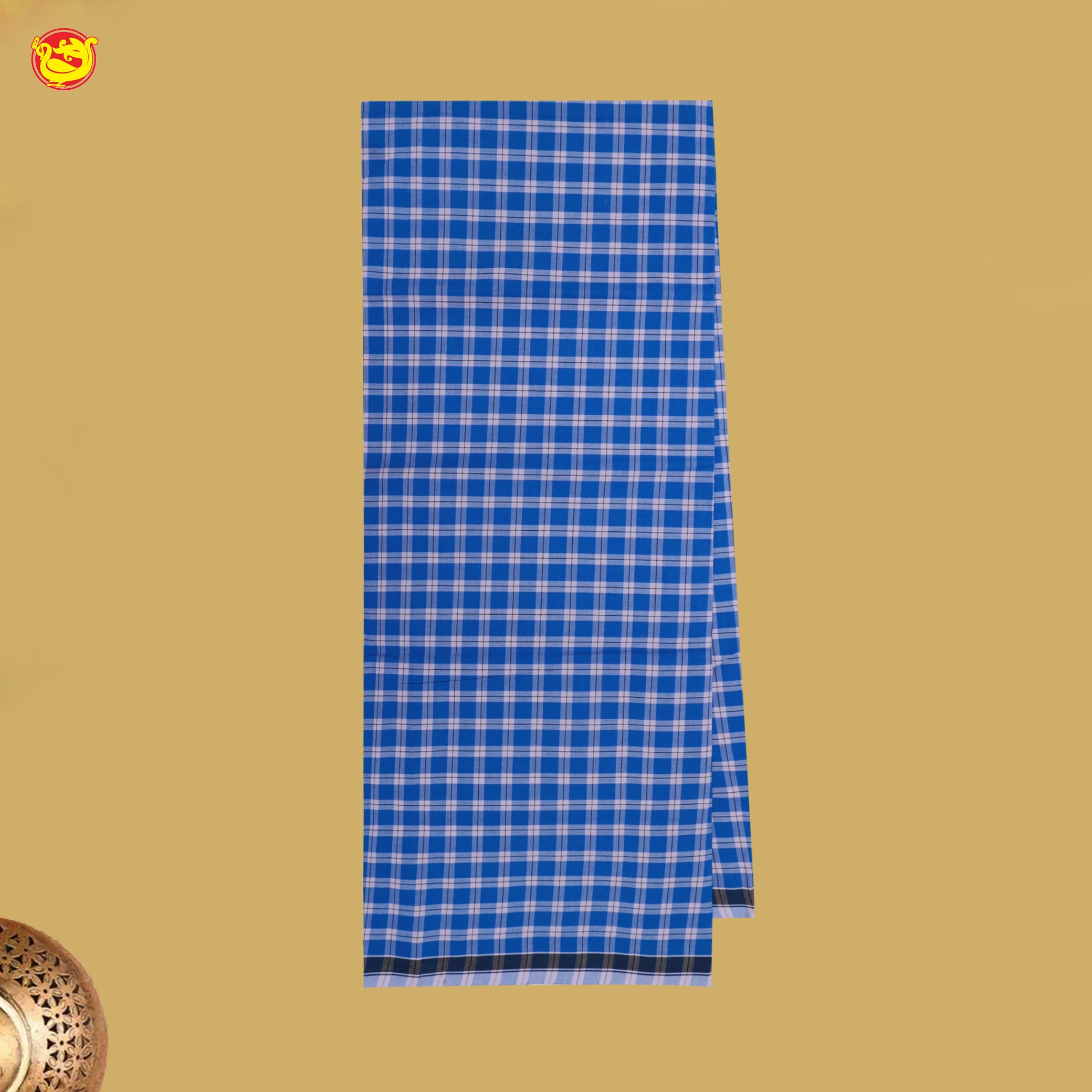Men’s Checked Cotton Stitched Lungi