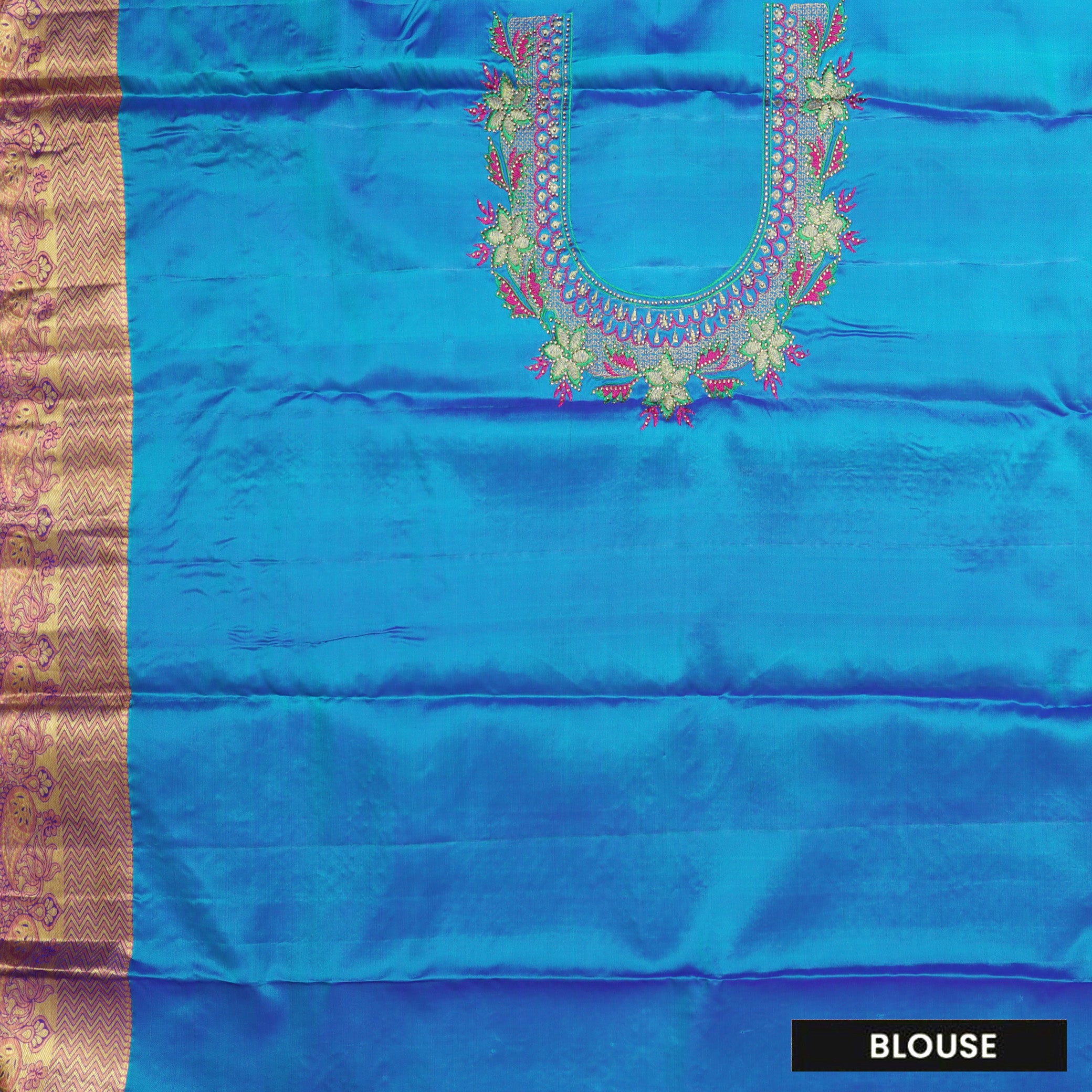 Sky Blue pure Kanchipuram silk saree