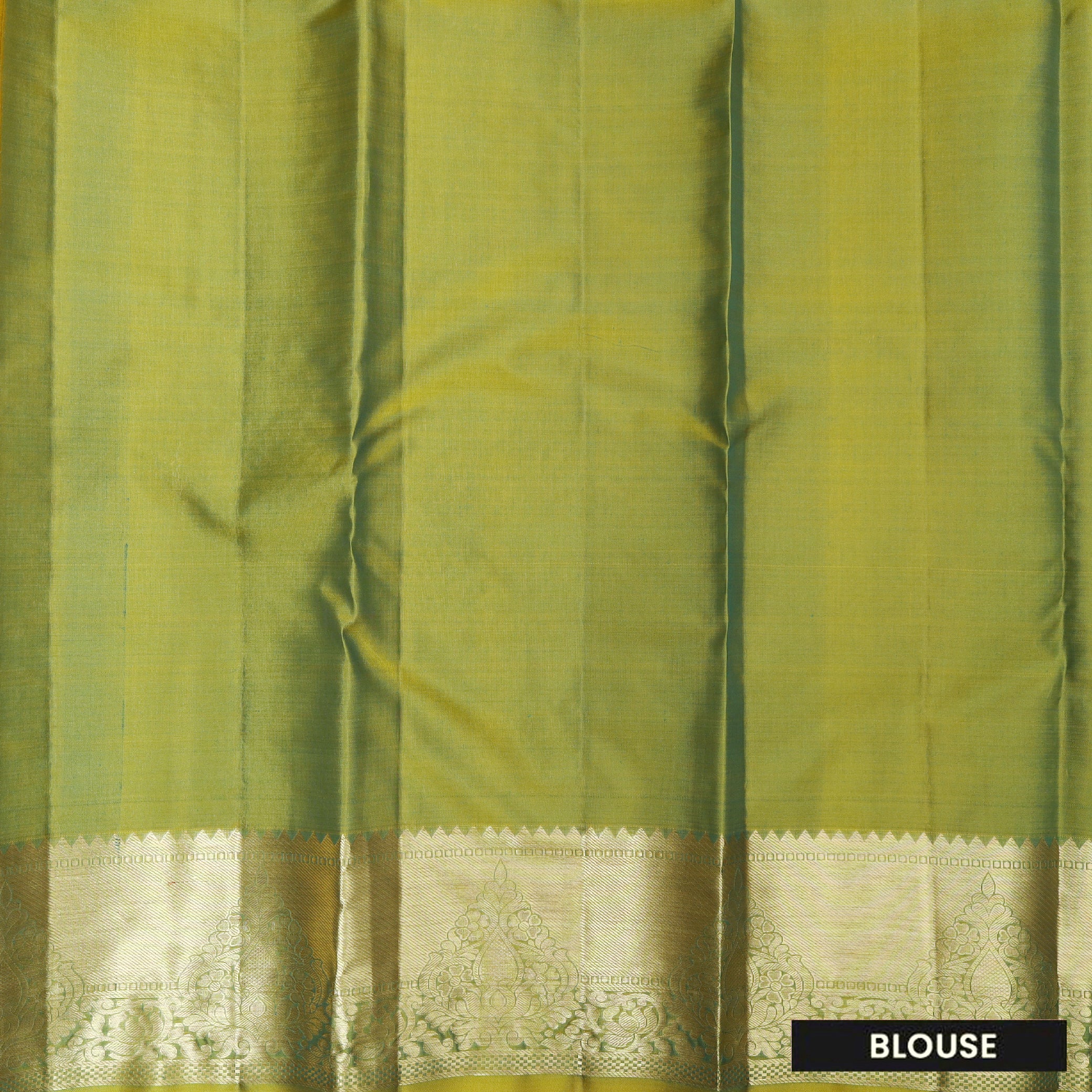 Turquoise blue colour pure Kanchipuram silk saree