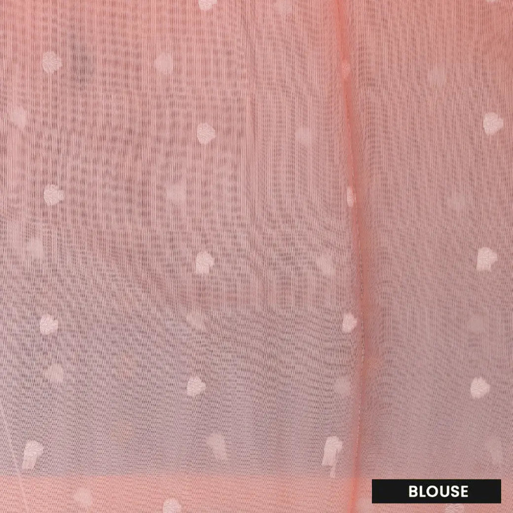 BLUE WITH LIGHTPINKSemi Burberry Silk Saree