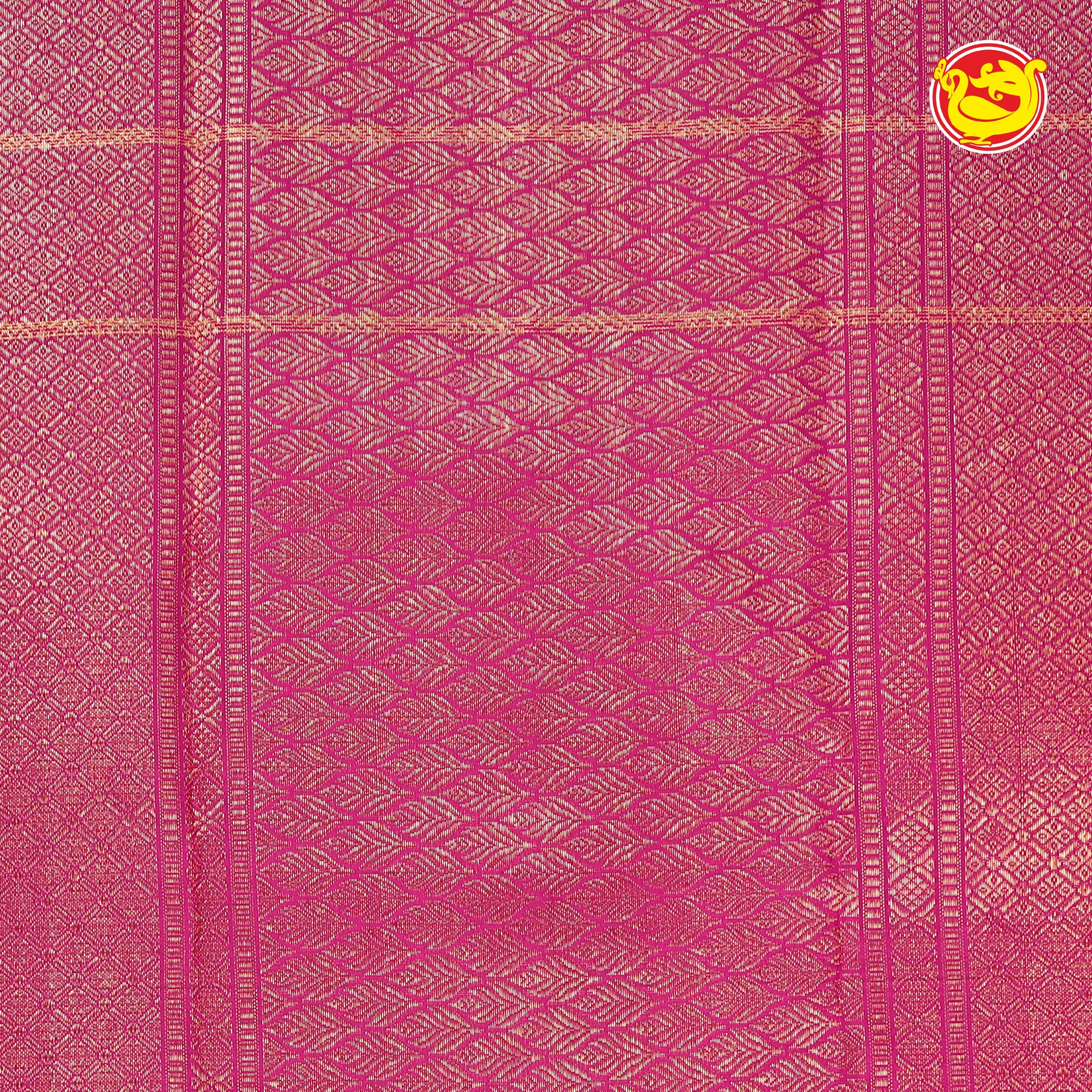 yellow with pink arani silk saree