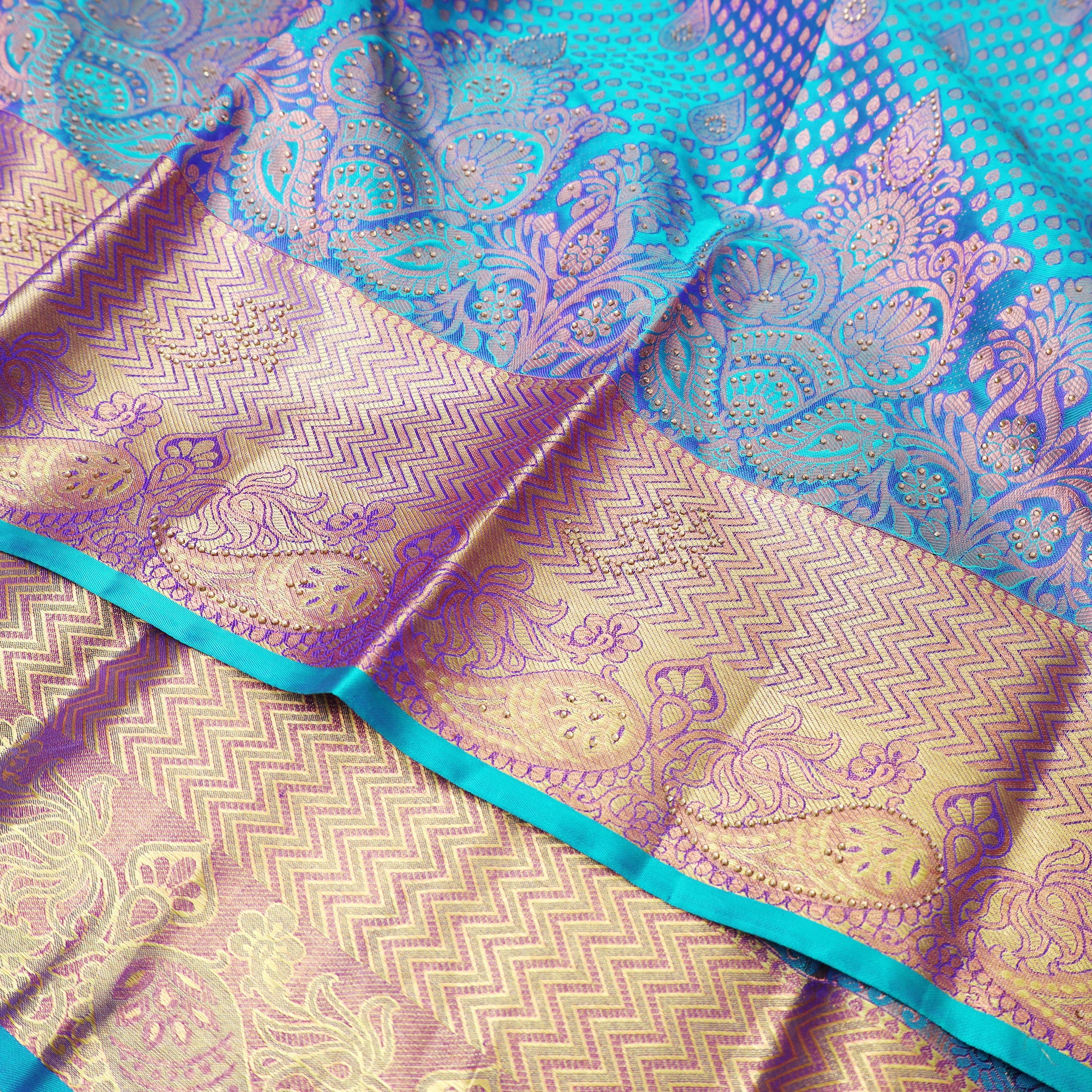 Sky Blue pure Kanchipuram silk saree