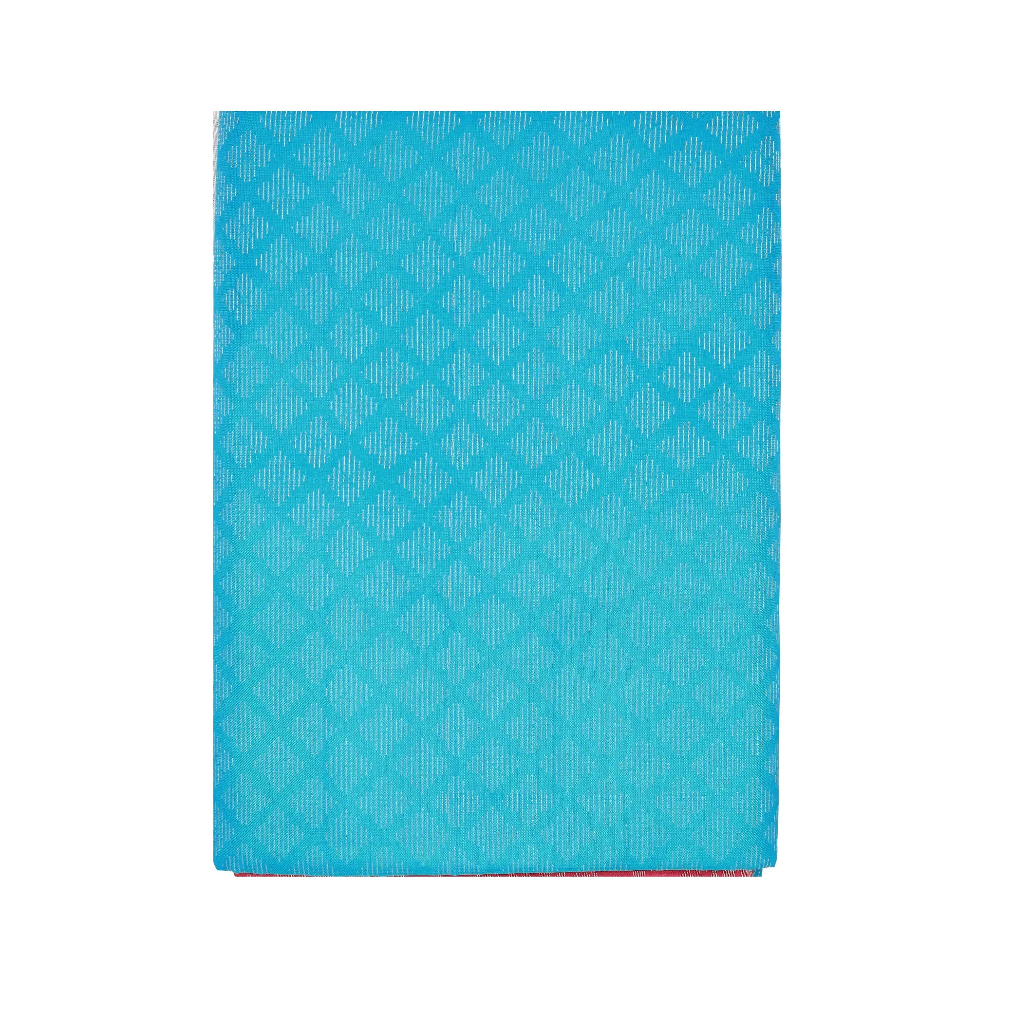 Ananda blue with pink pallu soft silk saree