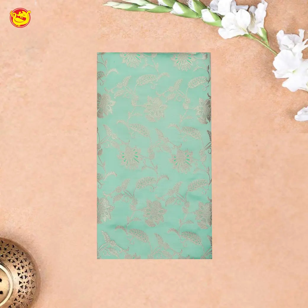 Light Green Colour Banarasi Saree with Woven Designs
