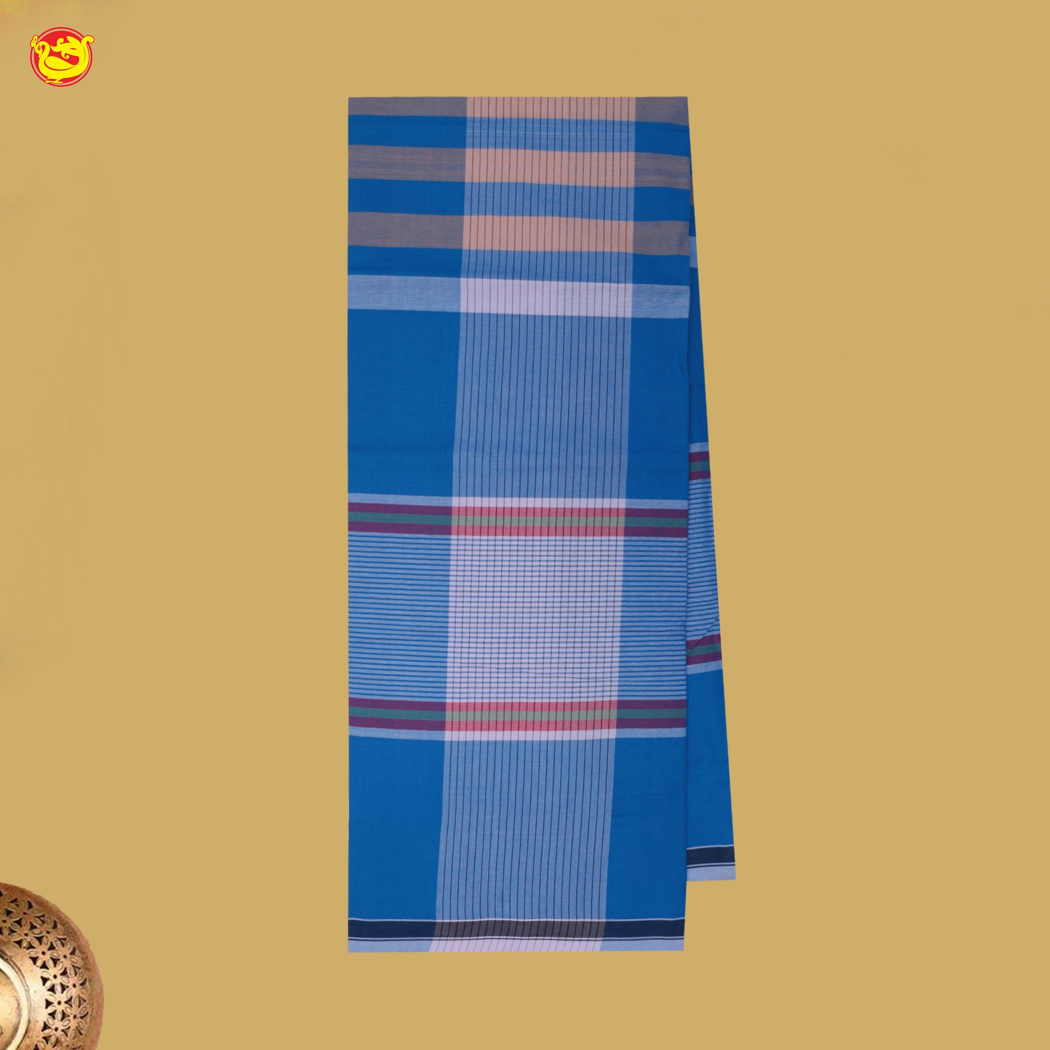 Men’s Checked Cotton Stitched Lungi