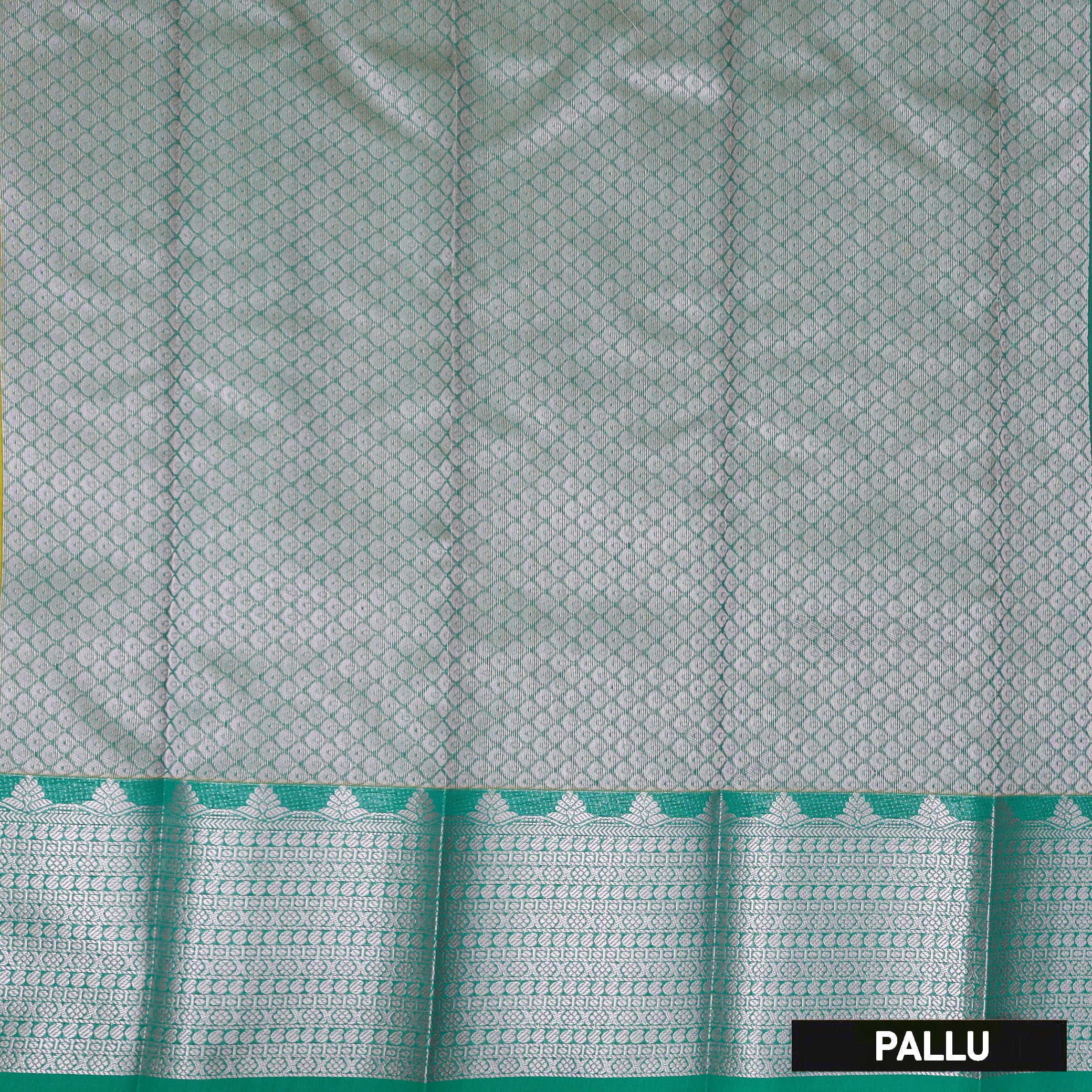 Lime Green With Green Silk Cotton Saree