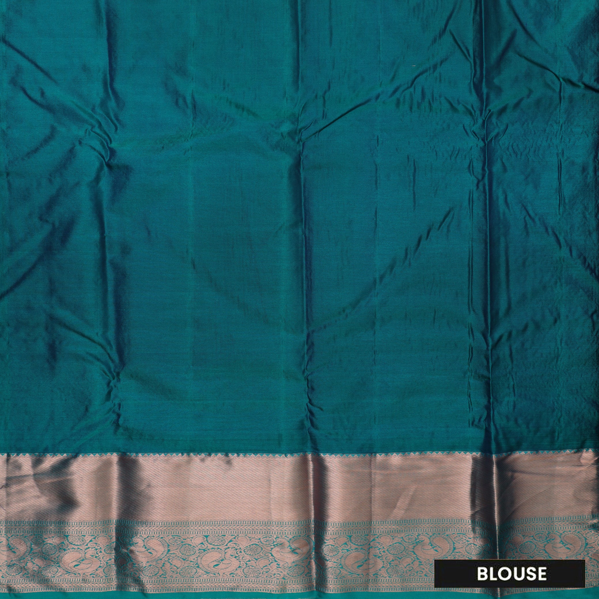 Dark Navy Blue With Green Wedding Silk Saree