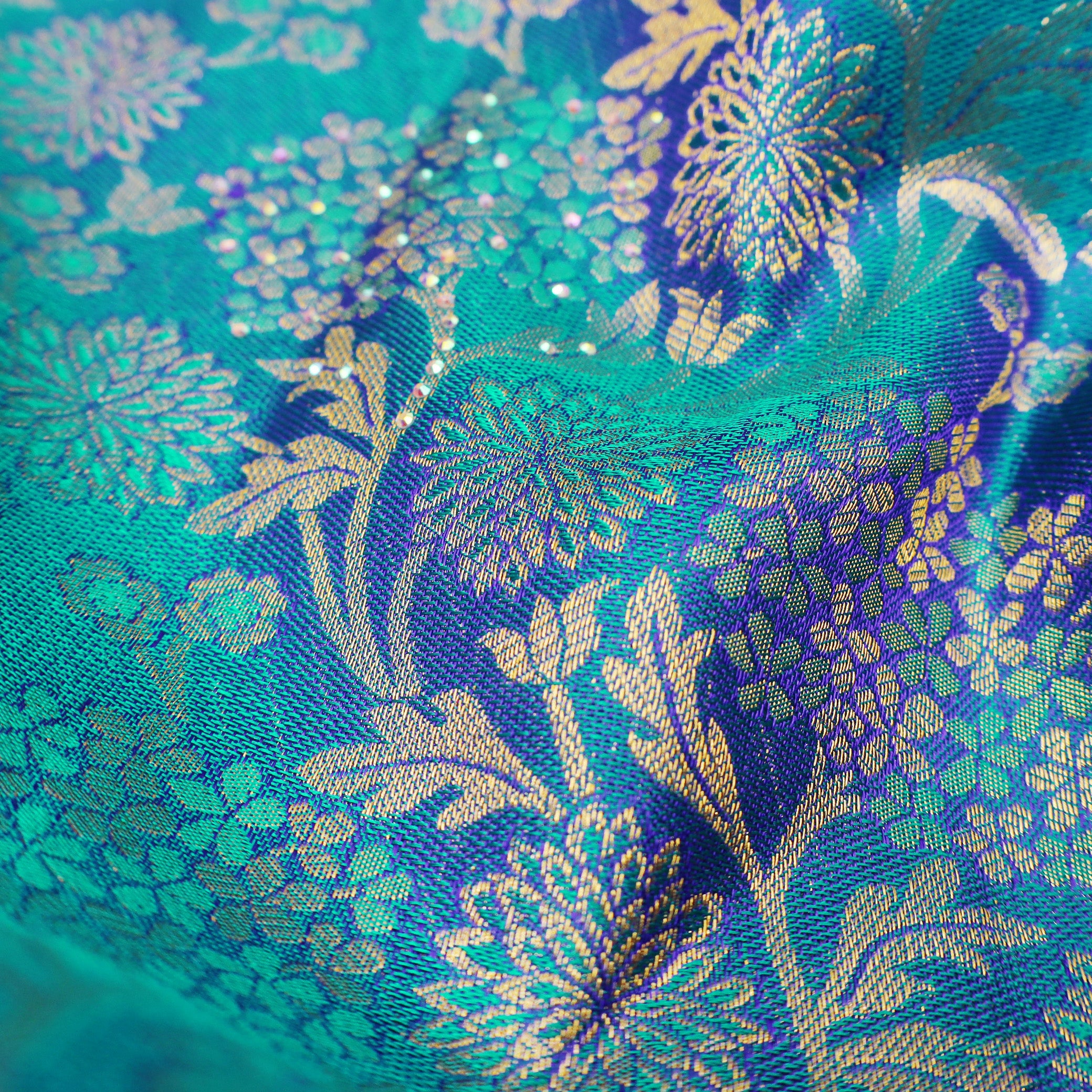Sky Blue With Pink pure Kanchipuram silk saree