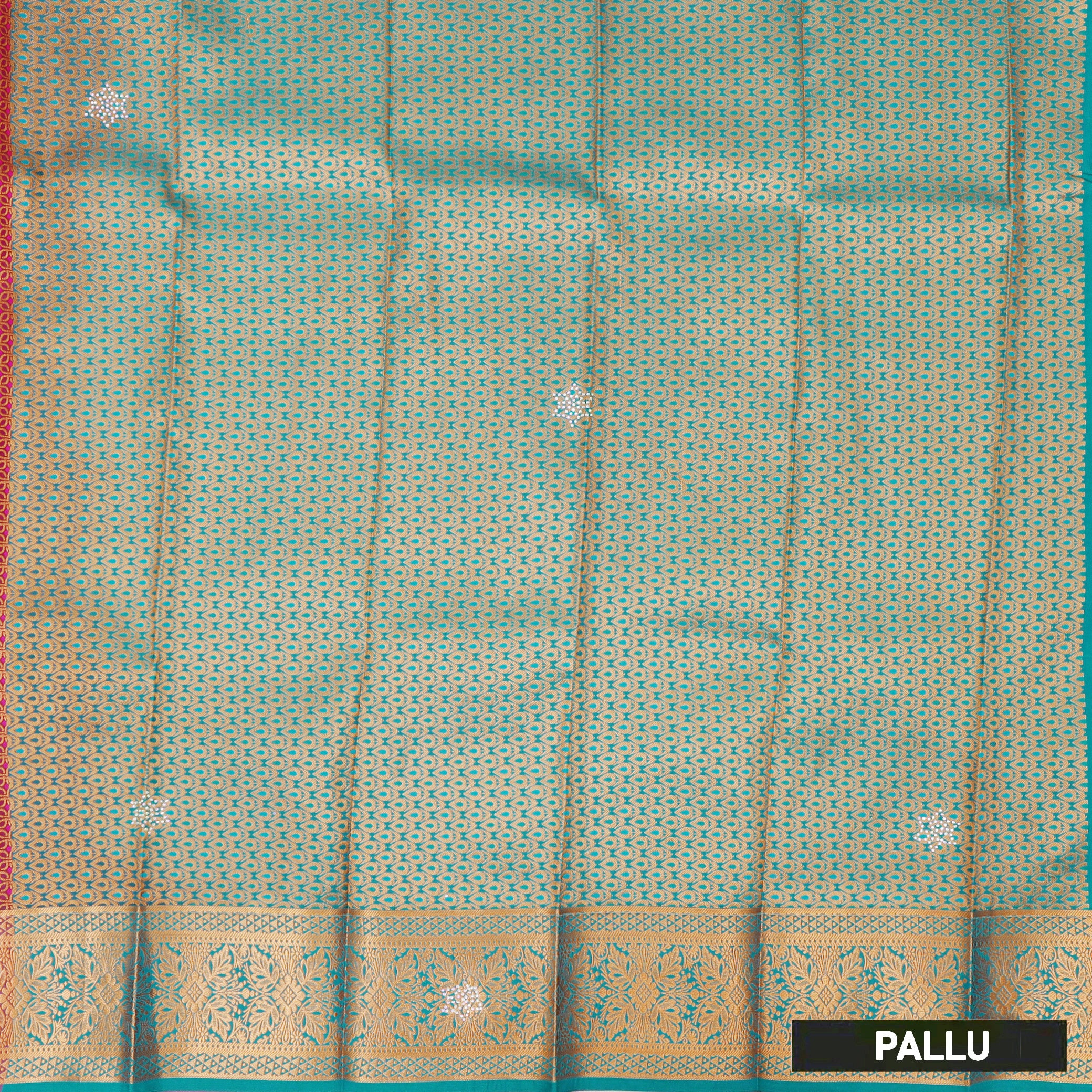 Pink with Blue Art Silk Saree
