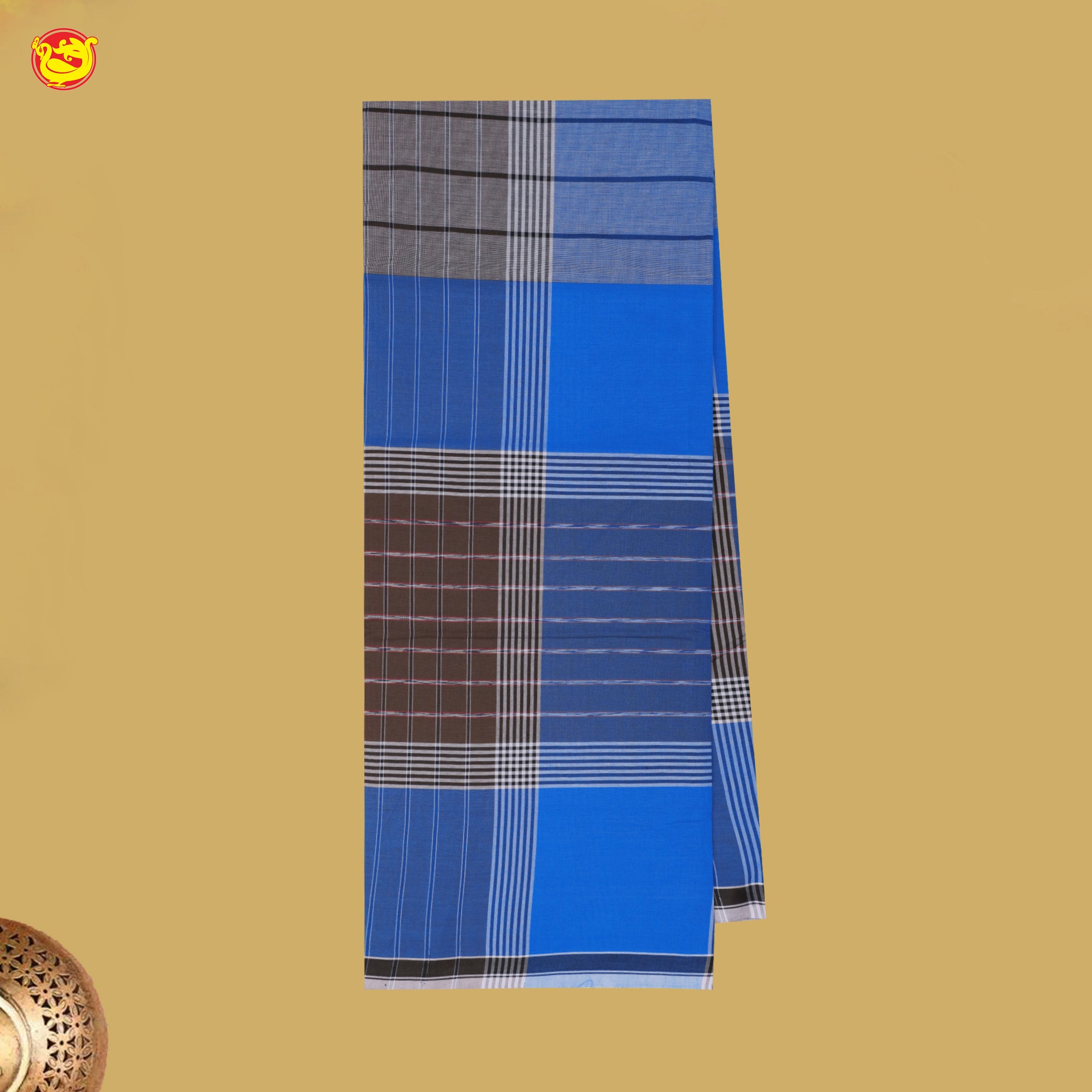 Men’s Checked Cotton Stitched Lungi