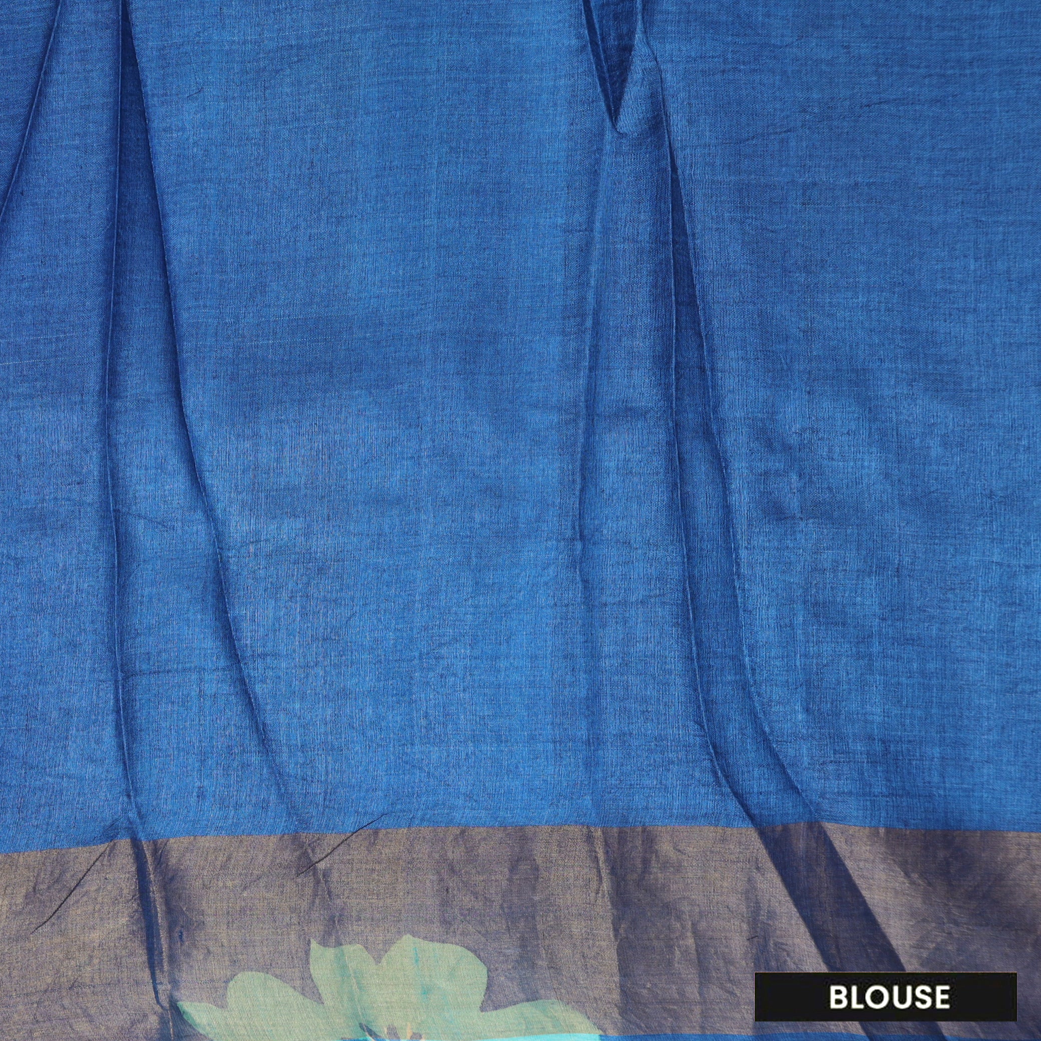 Pure Tussar Silk Saree Multi Colour With Floral Design and Painted Prints and Zari Woven Border