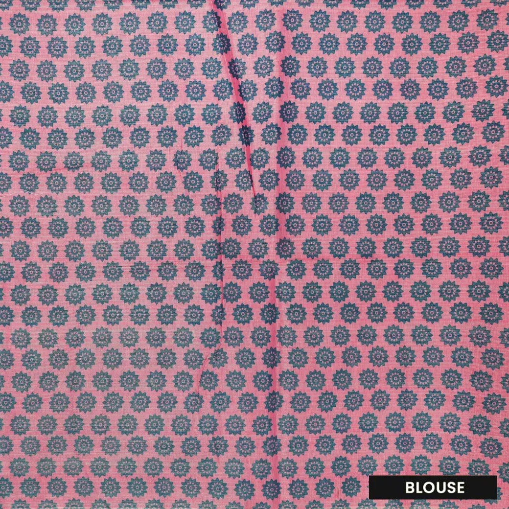 Light Pink with Green Tissue Silk Saree