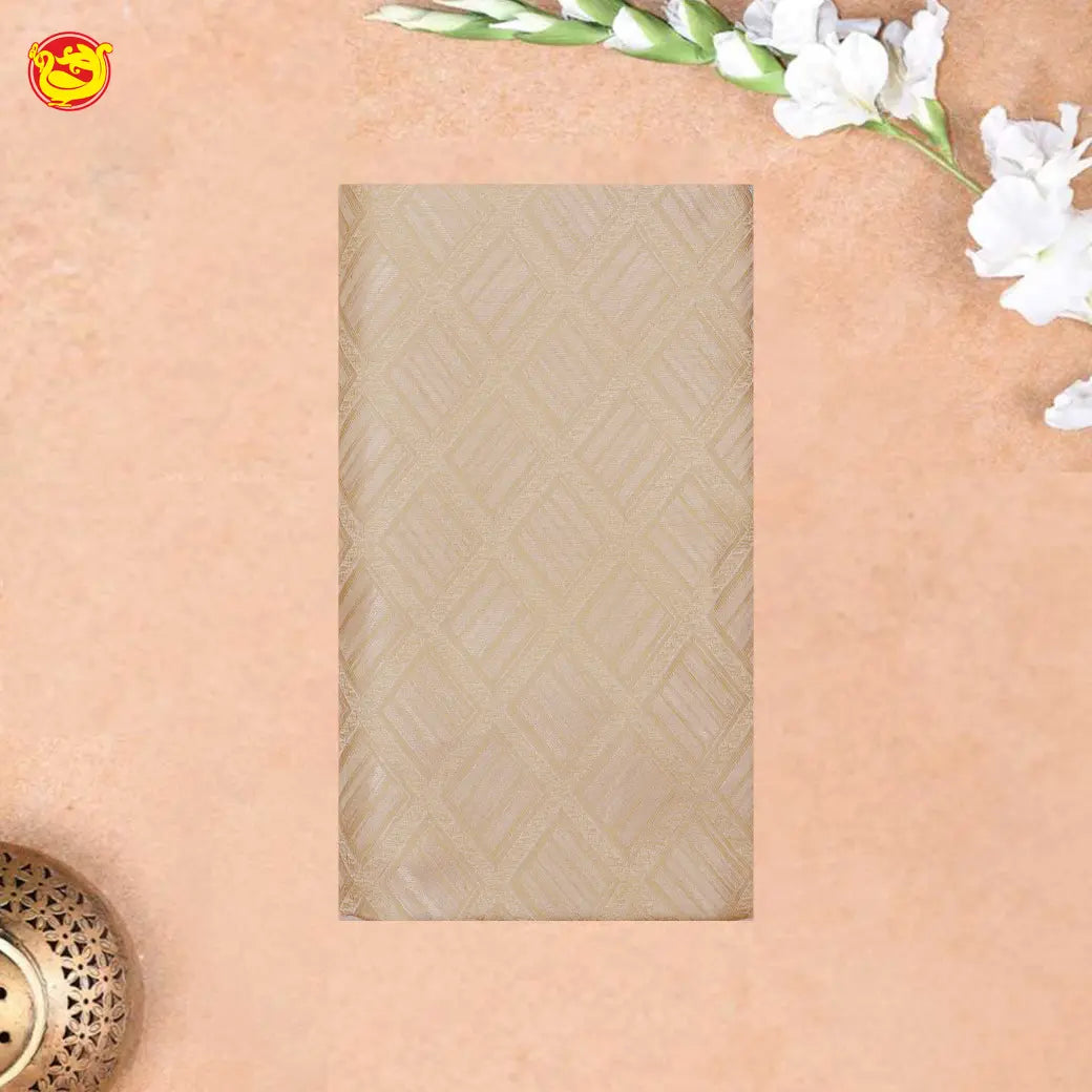 Beige Colour Banarasi Saree with Woven Designs