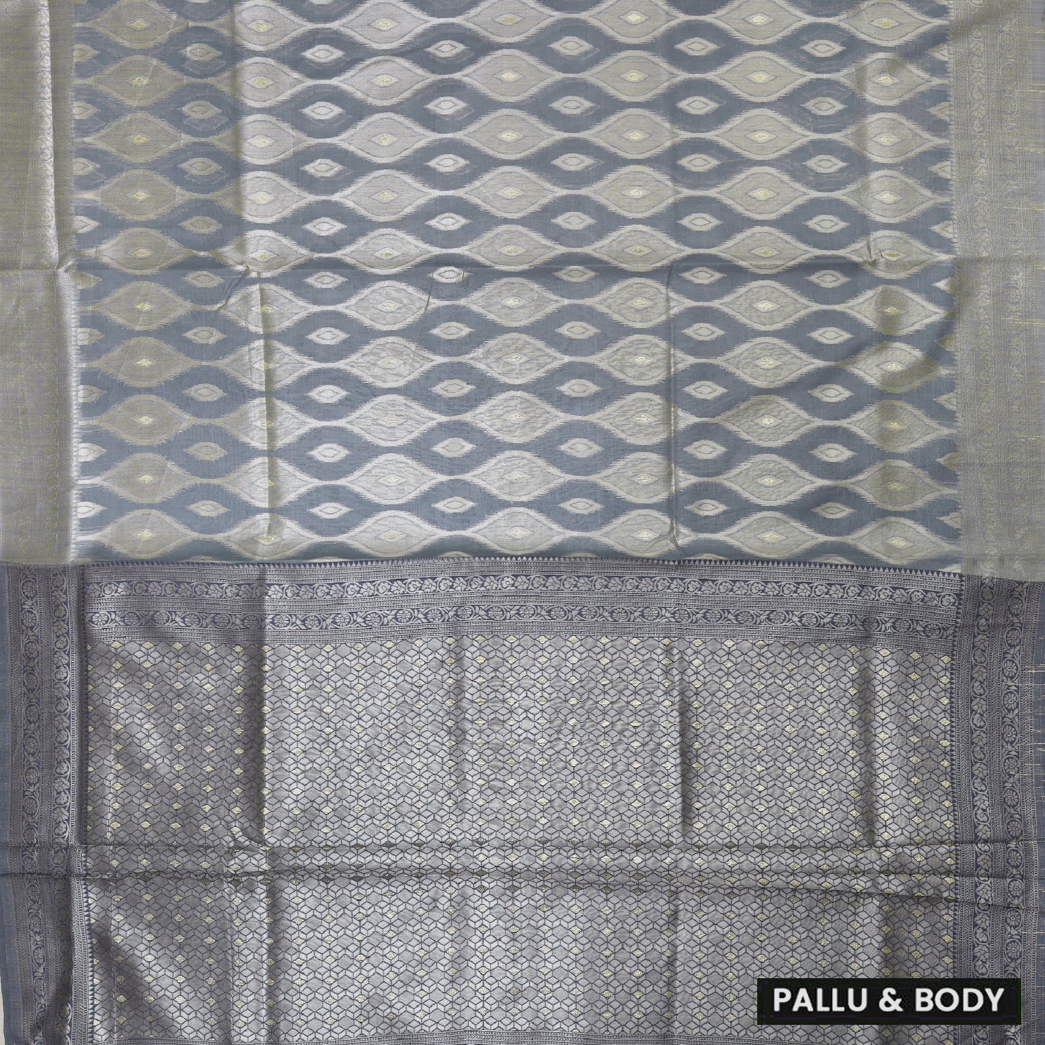 Grey Colour Fancy Weaving Saree