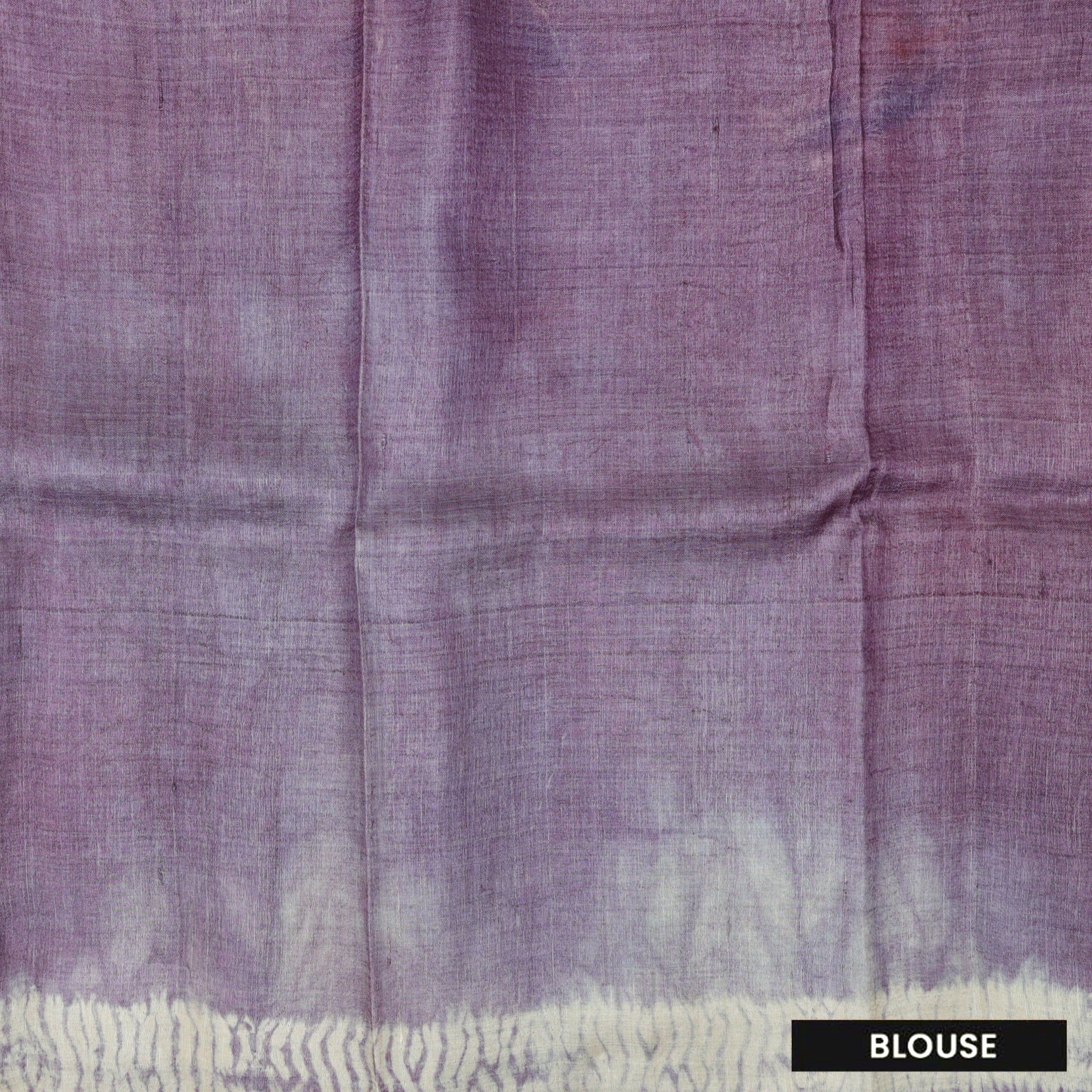 Pure Tussar Silk Saree Grape Colour With Floral Design and Painted Prints and Zari Woven Border