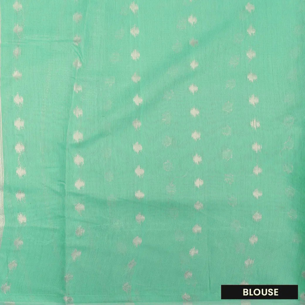 GREEN WITH FLORAL GOLD COLOR JERRY LINEN JACQUARD SAREES
