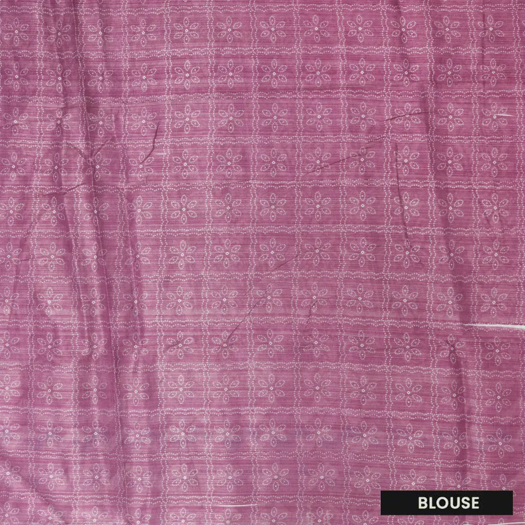 Purple with Red Tissue Silk Saree