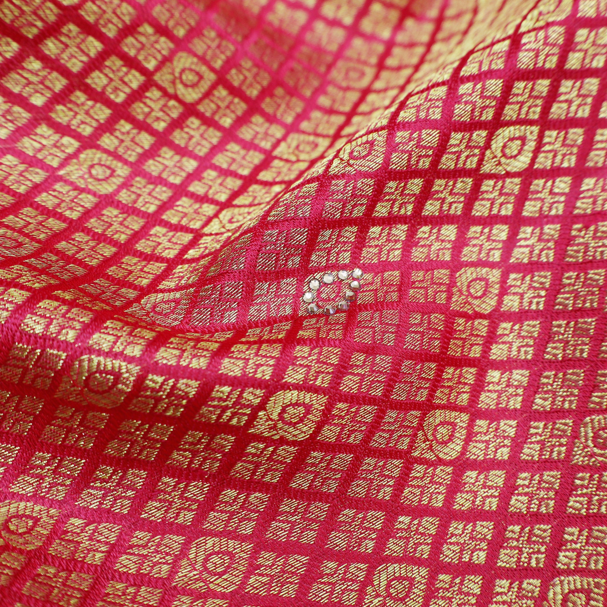 Red Color Golden Zari Border Wedding Silk Saree
