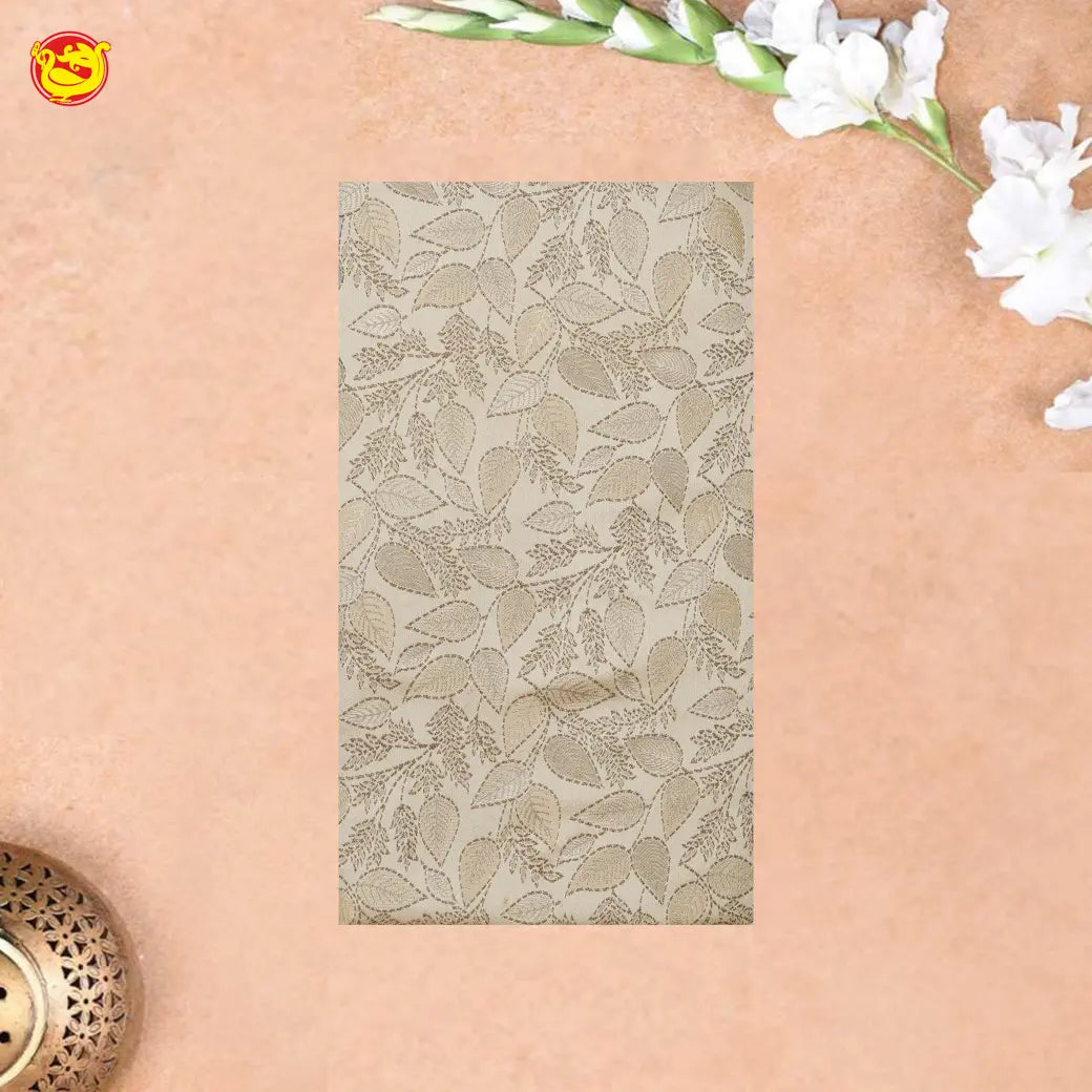 Beige colour Banarasi Saree with Woven Designs