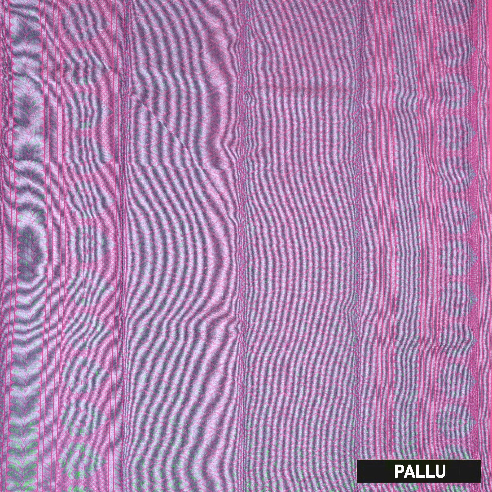 Pink Colour Silk Cotton Saree Without Border