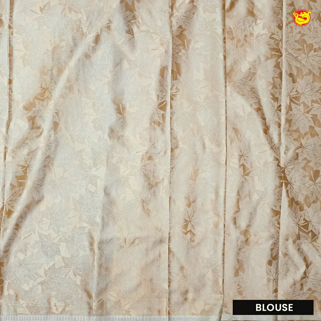 Light Gold colour Banarasi Saree with Woven Designs