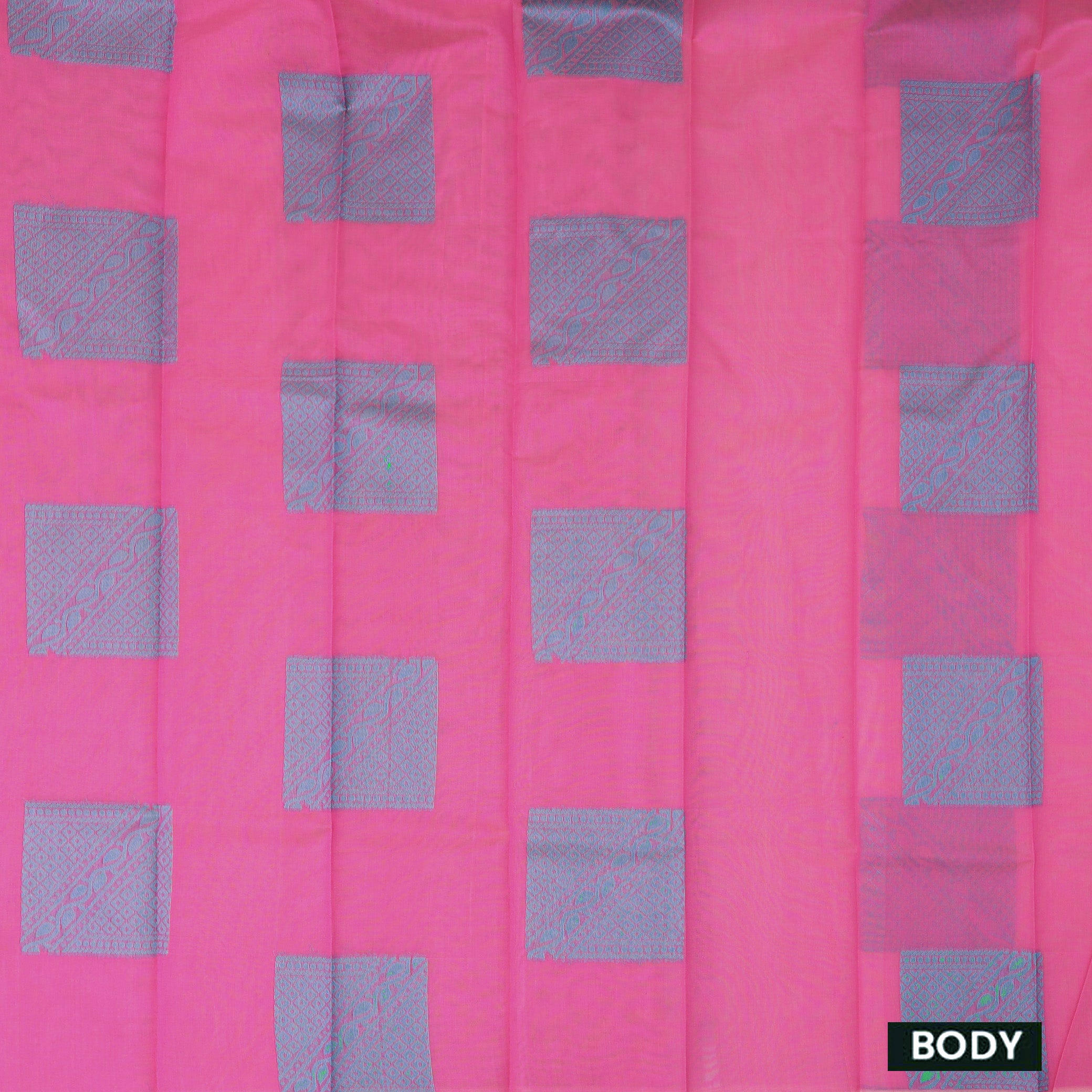 Pink Colour Silk Cotton Saree Without Border