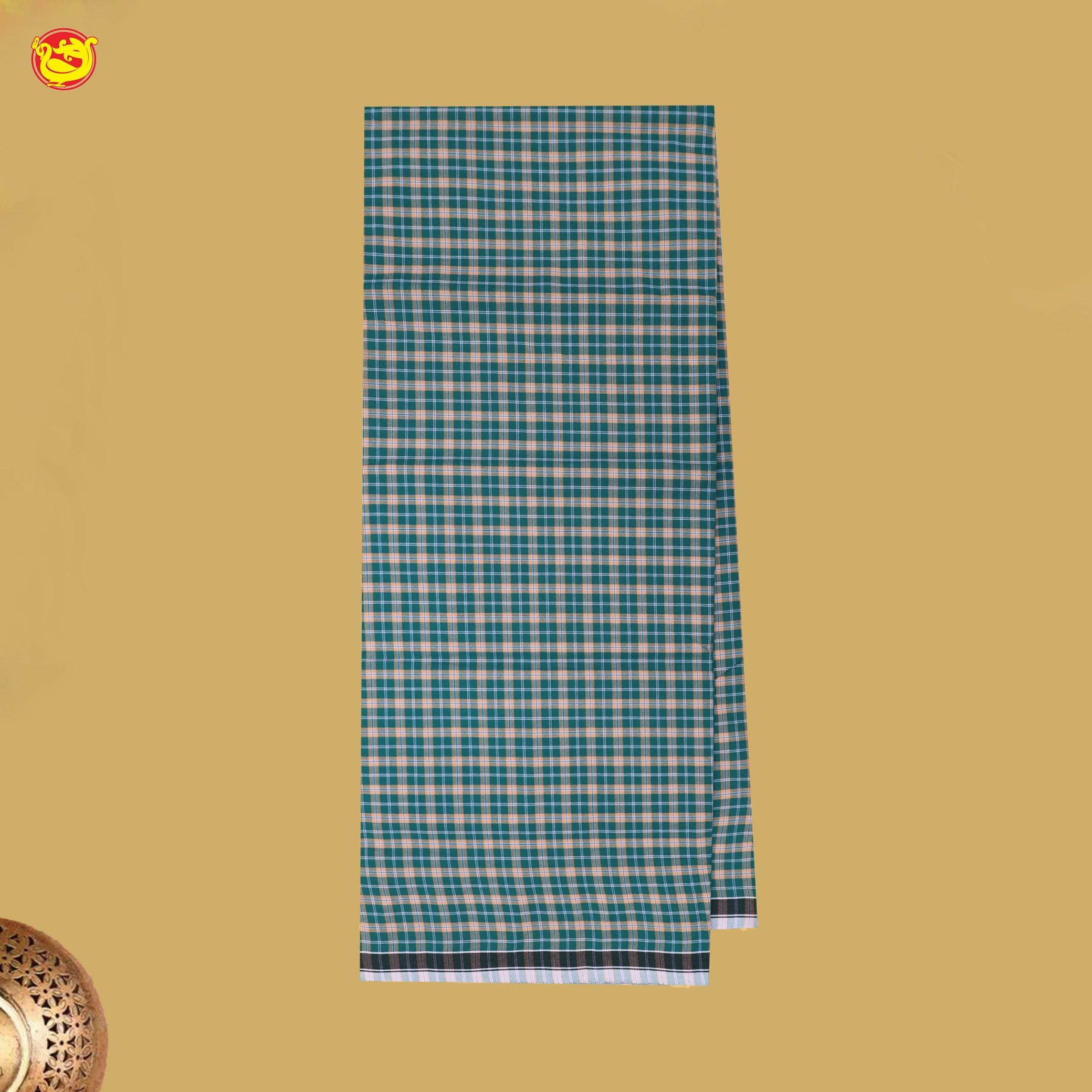 Men’s Checked Cotton Stitched Lungi