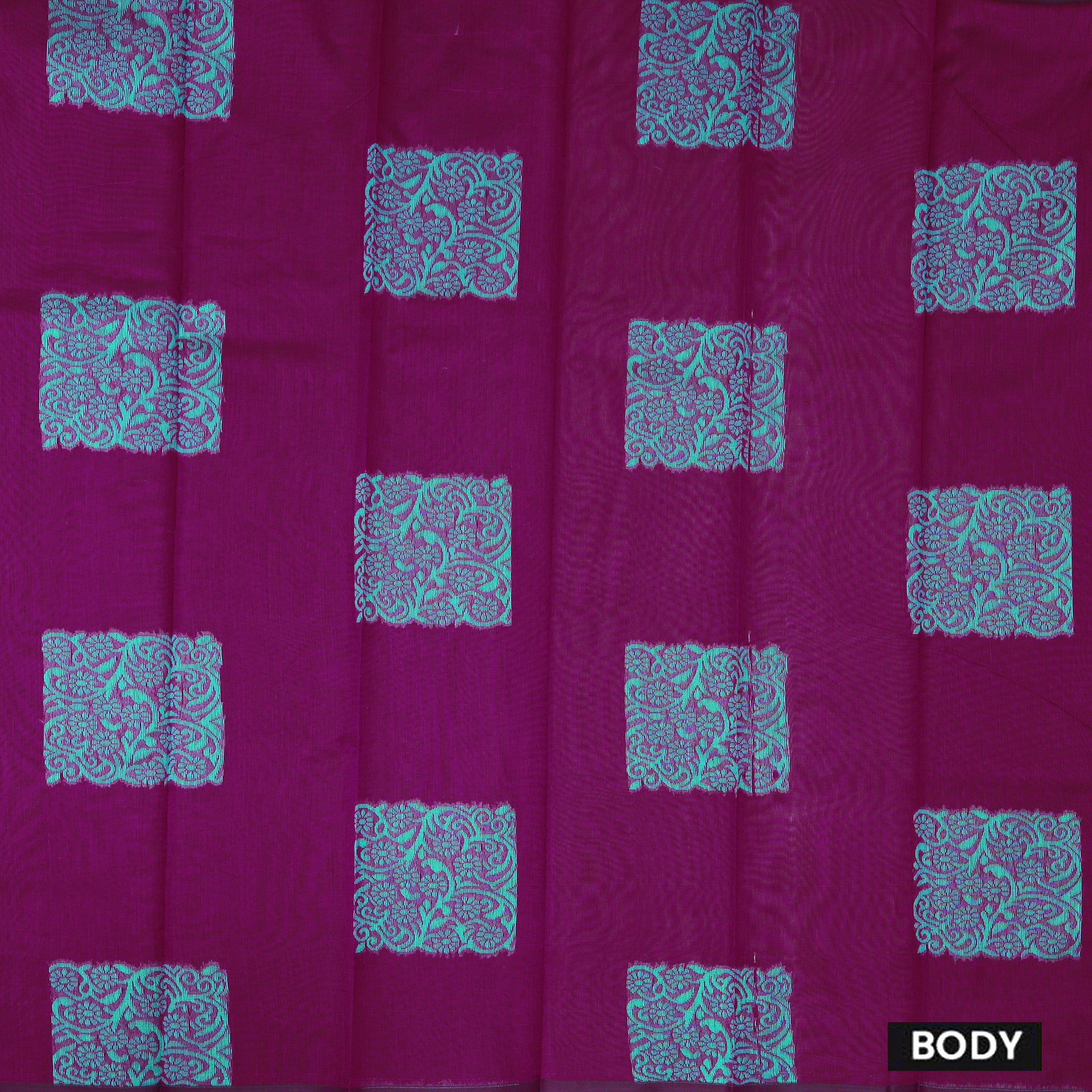 Dark Maroon Colour Silk Cotton Saree Without Border