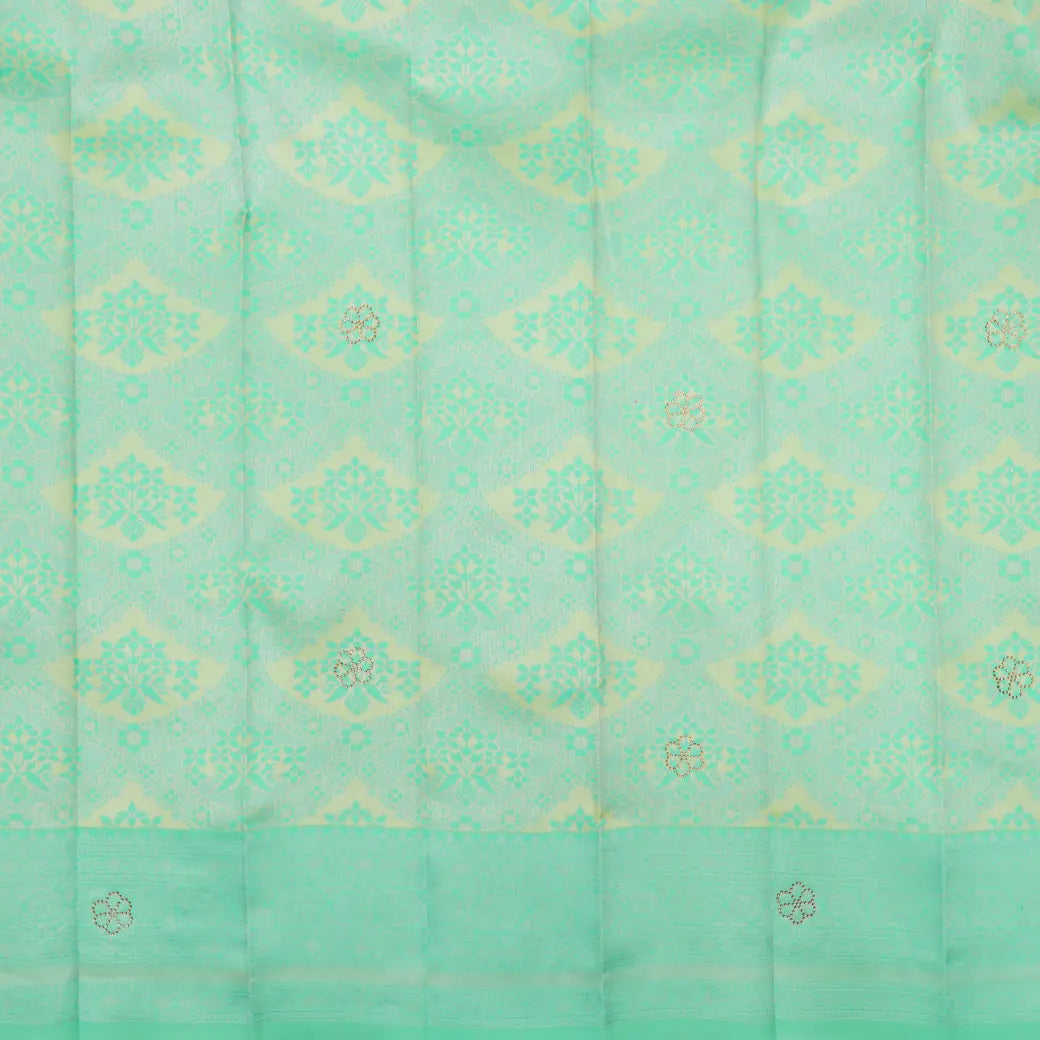 Light Mint Green-yellow Kubera Pattu Saree