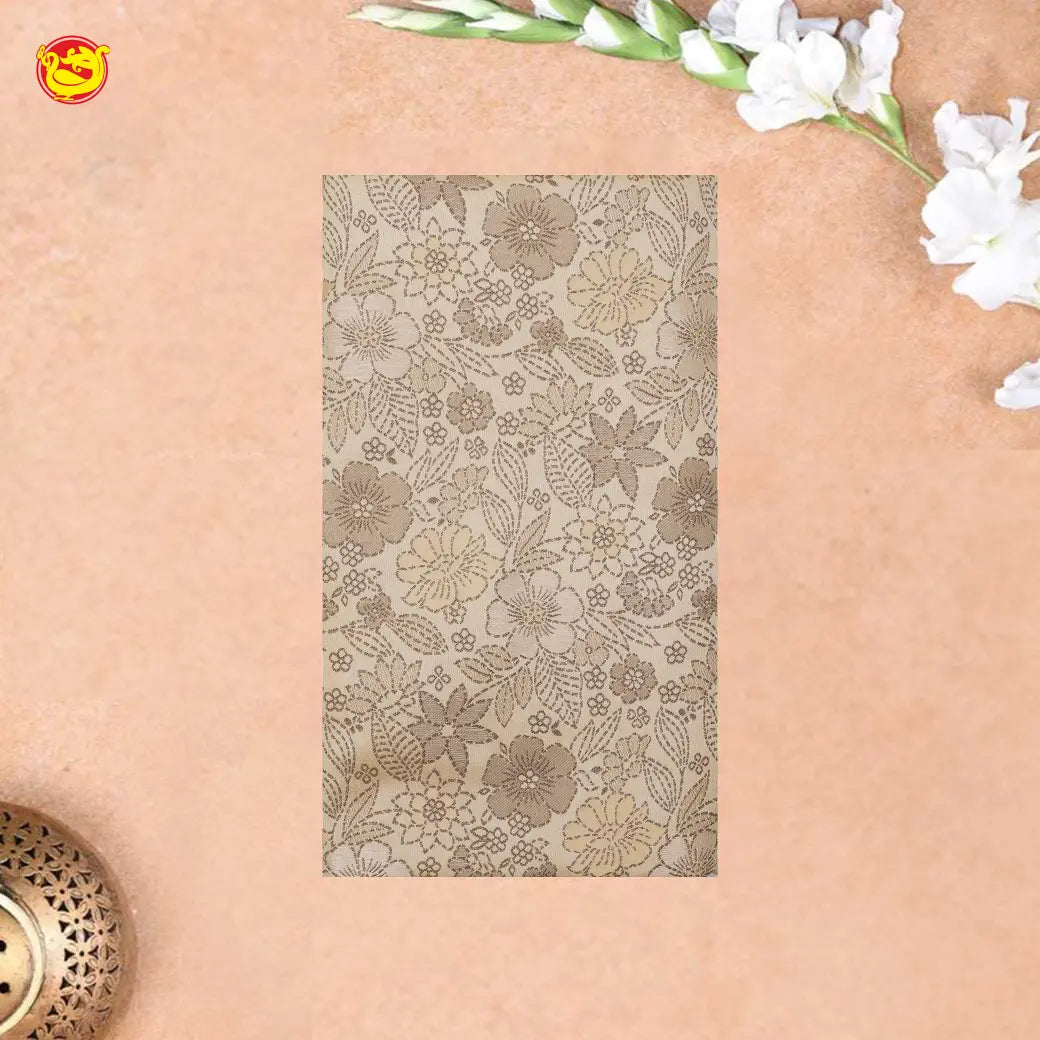 Beige colour Banarasi Saree with Woven Designs