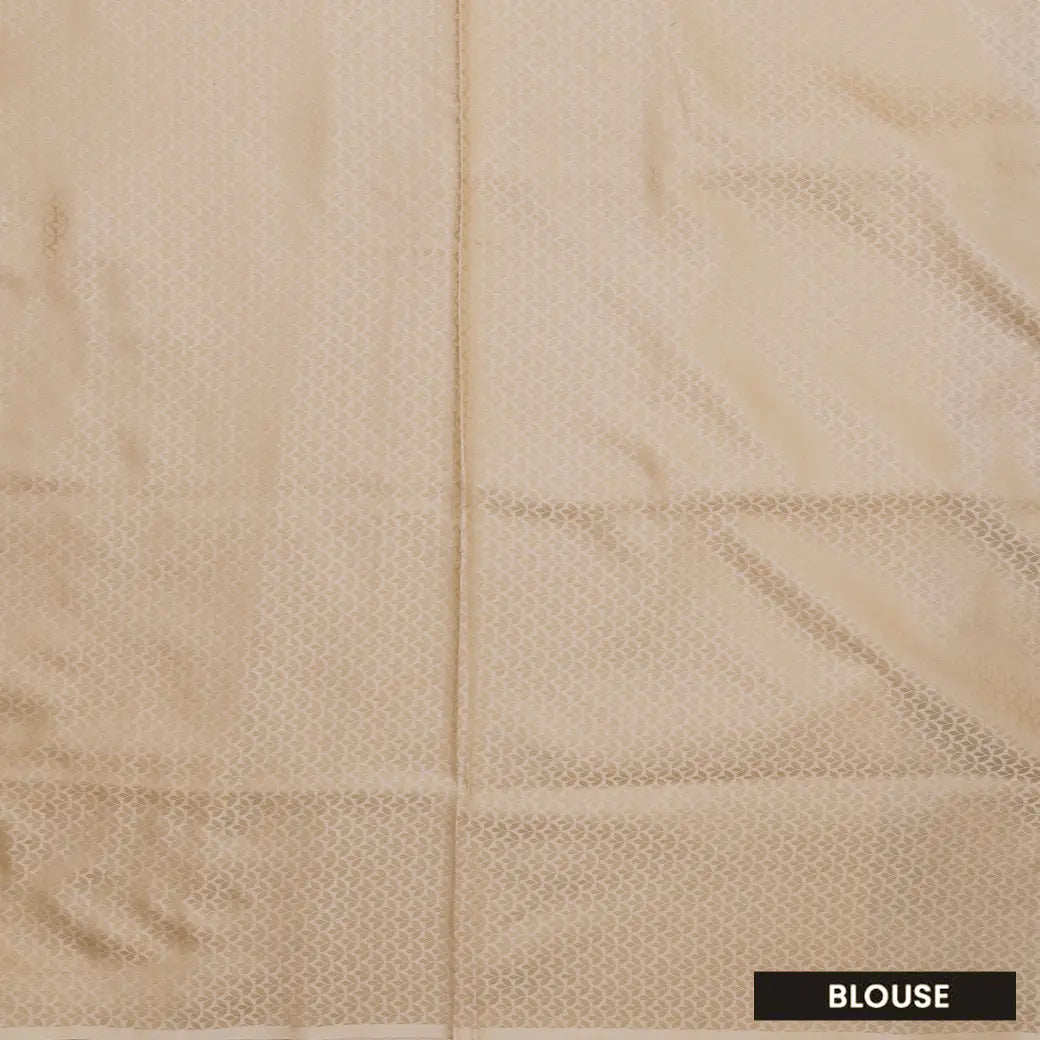 Beige colour Banarasi Saree with Woven Designs