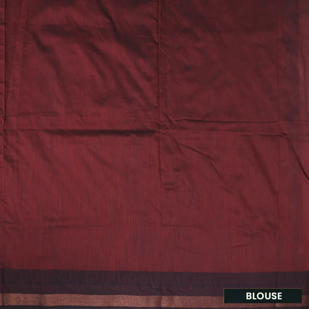 Blue With Black Premium Quality Kalyani Cotton Saree