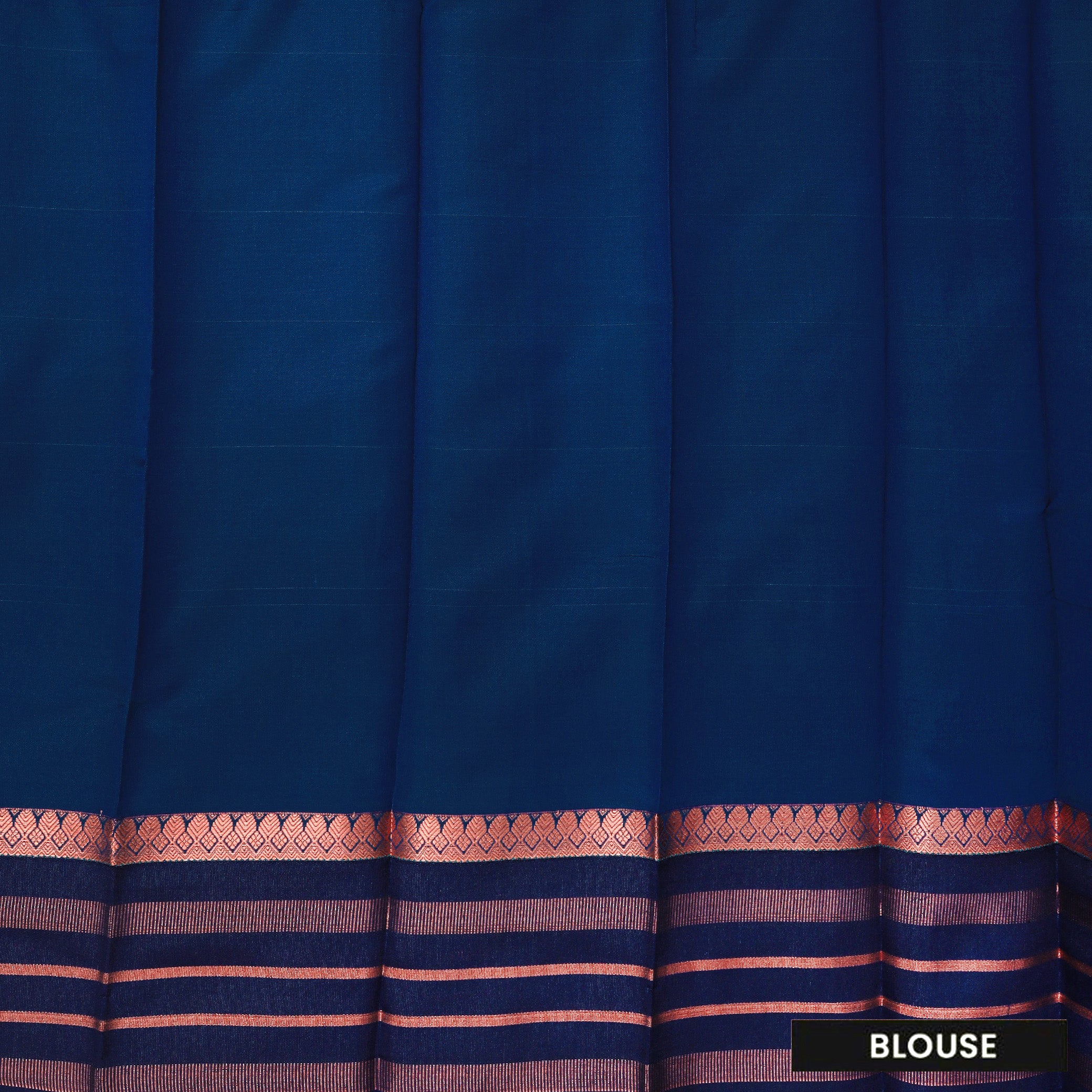 Blue With Navy Blue Silk Cotton Saree