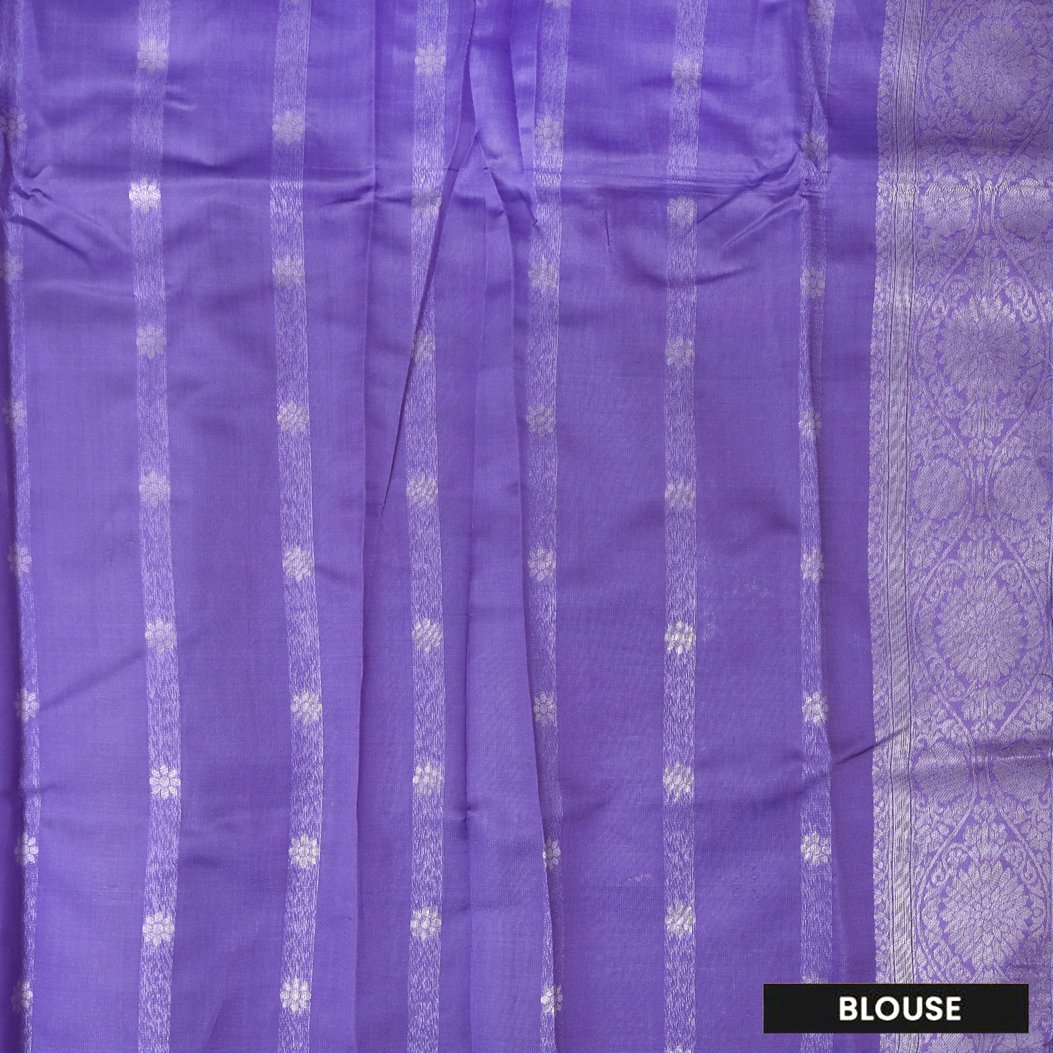Grey with Grape Purple Semi Litchi Silk Saree