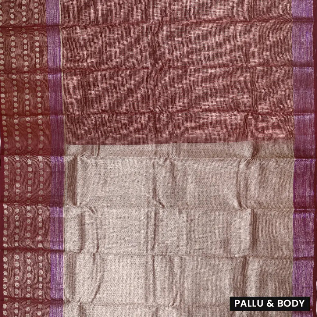 Maroon colour Soft Silk Saree