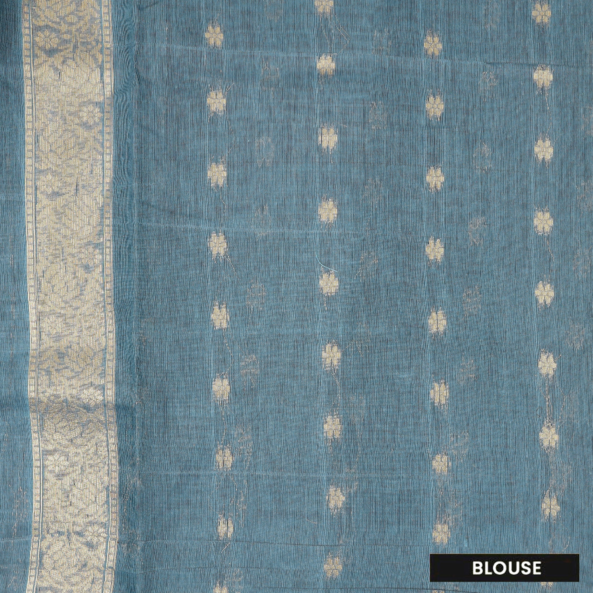 Grey Colour Fancy Weaving Saree