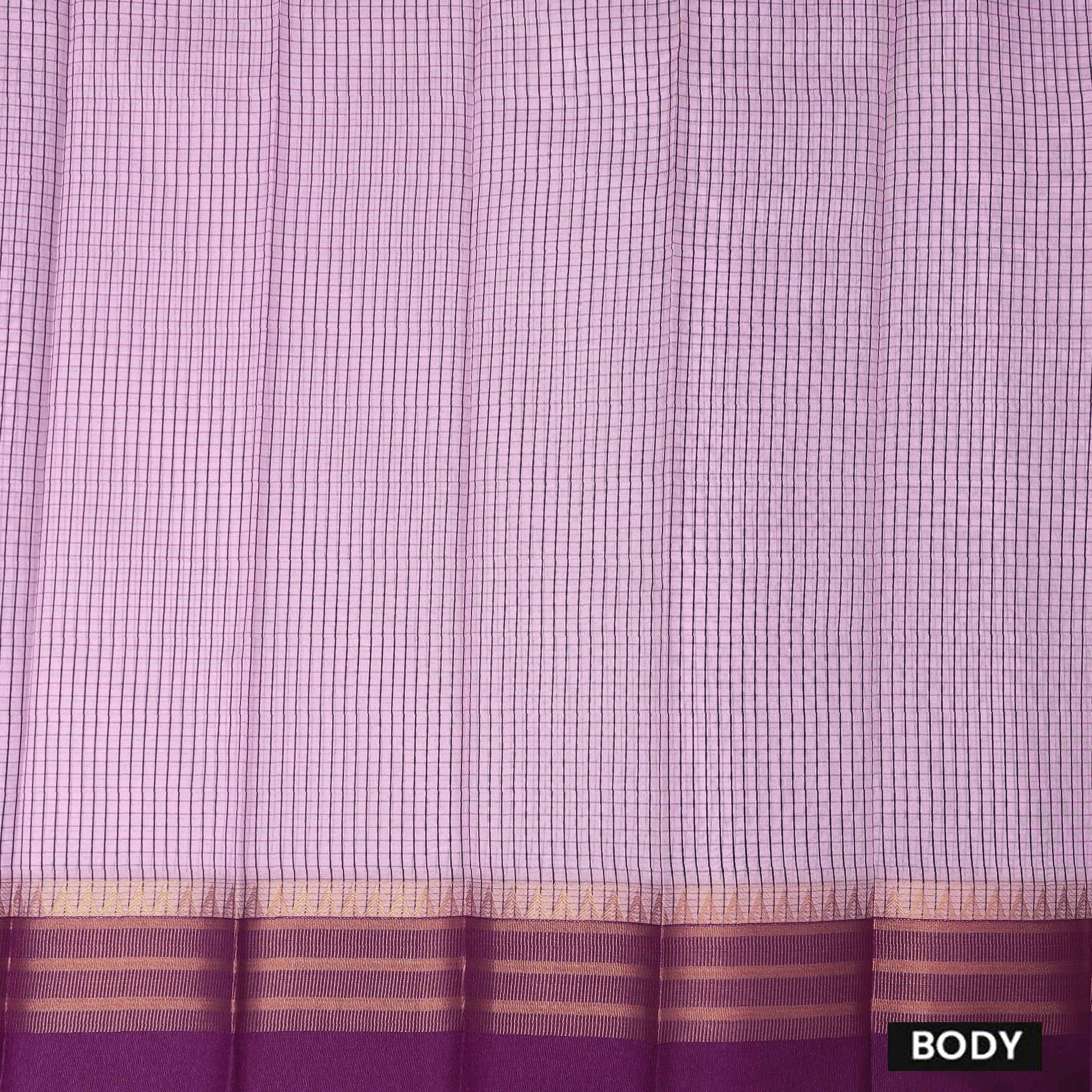 Light Pink With Dark Purple Silk Cotton Saree