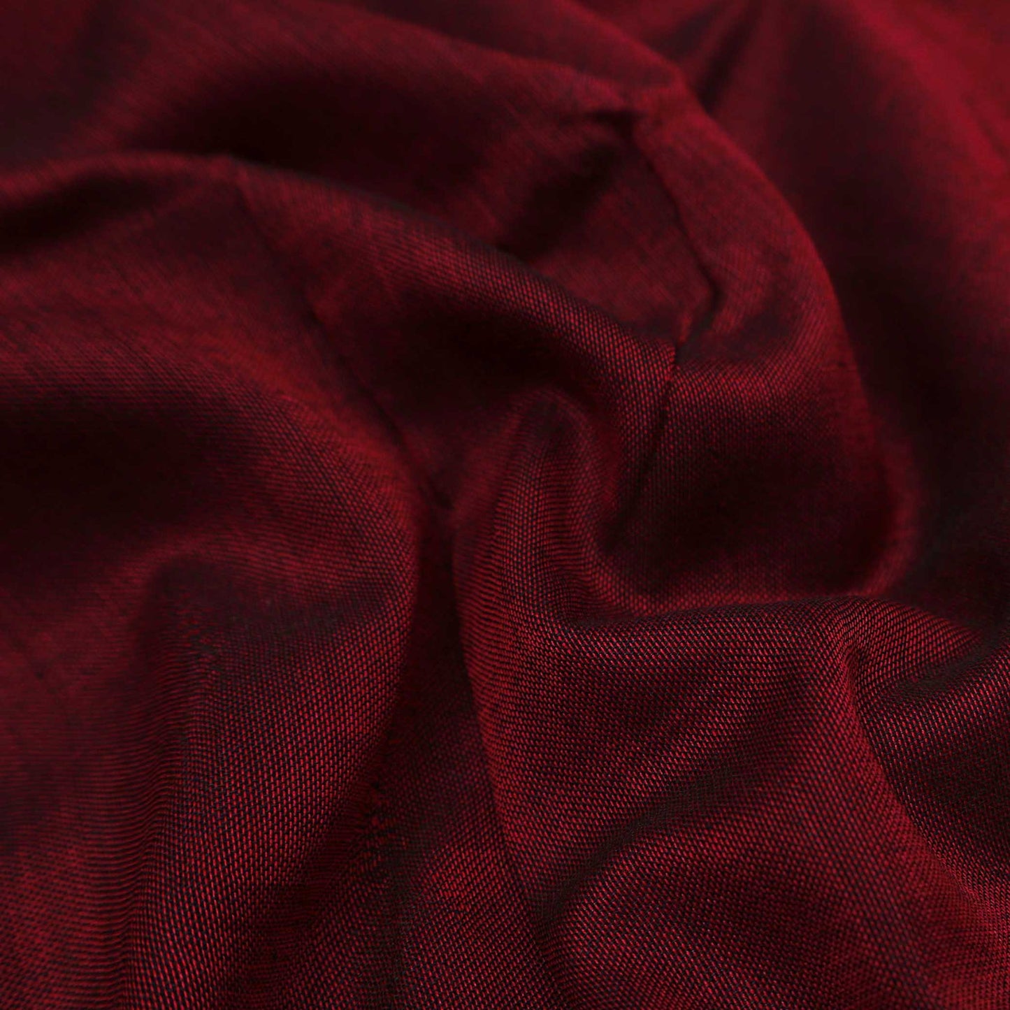 Red ColourTraditional Narayanpet Cotton Saree with Contrast Border