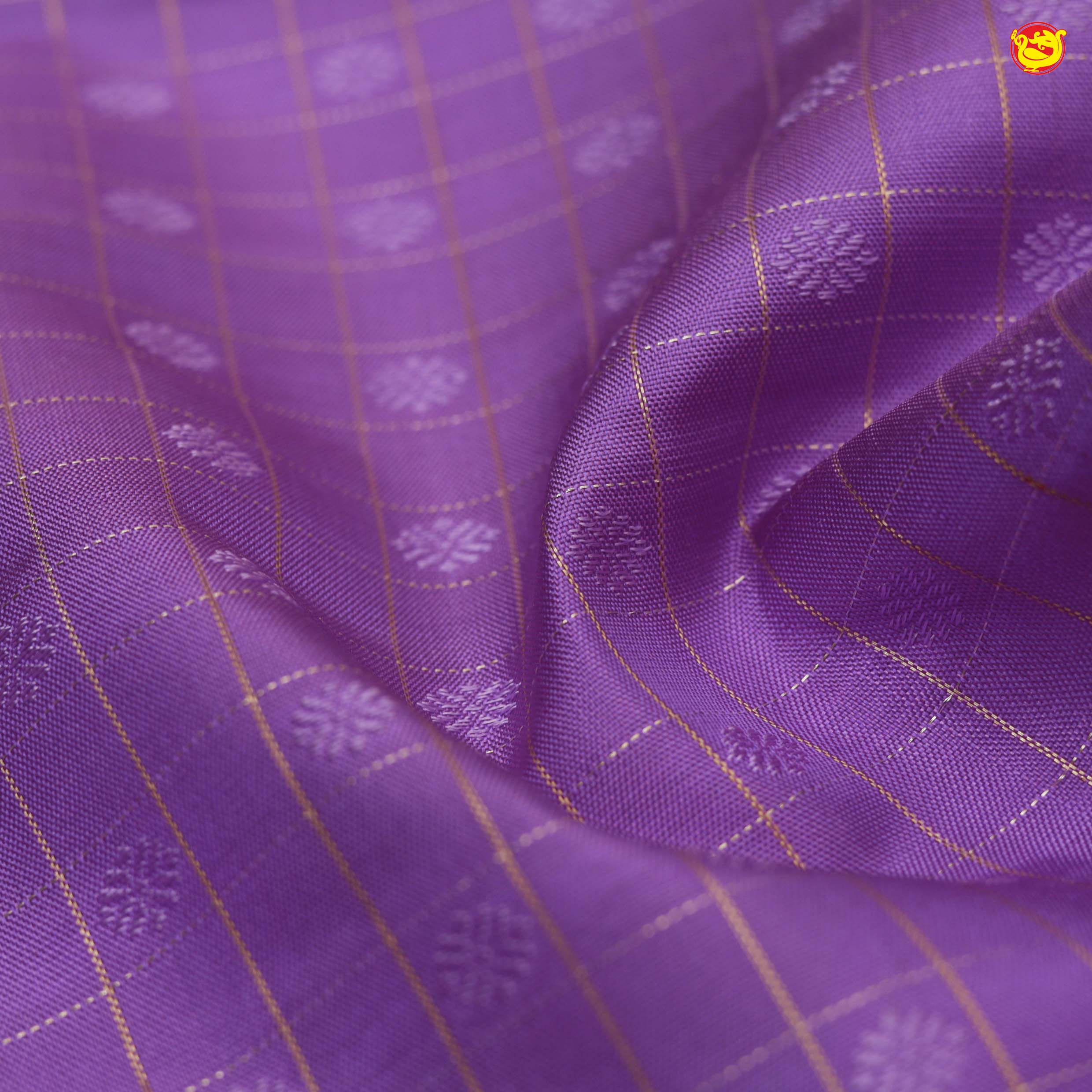 Lavendar colour soft silk saree
