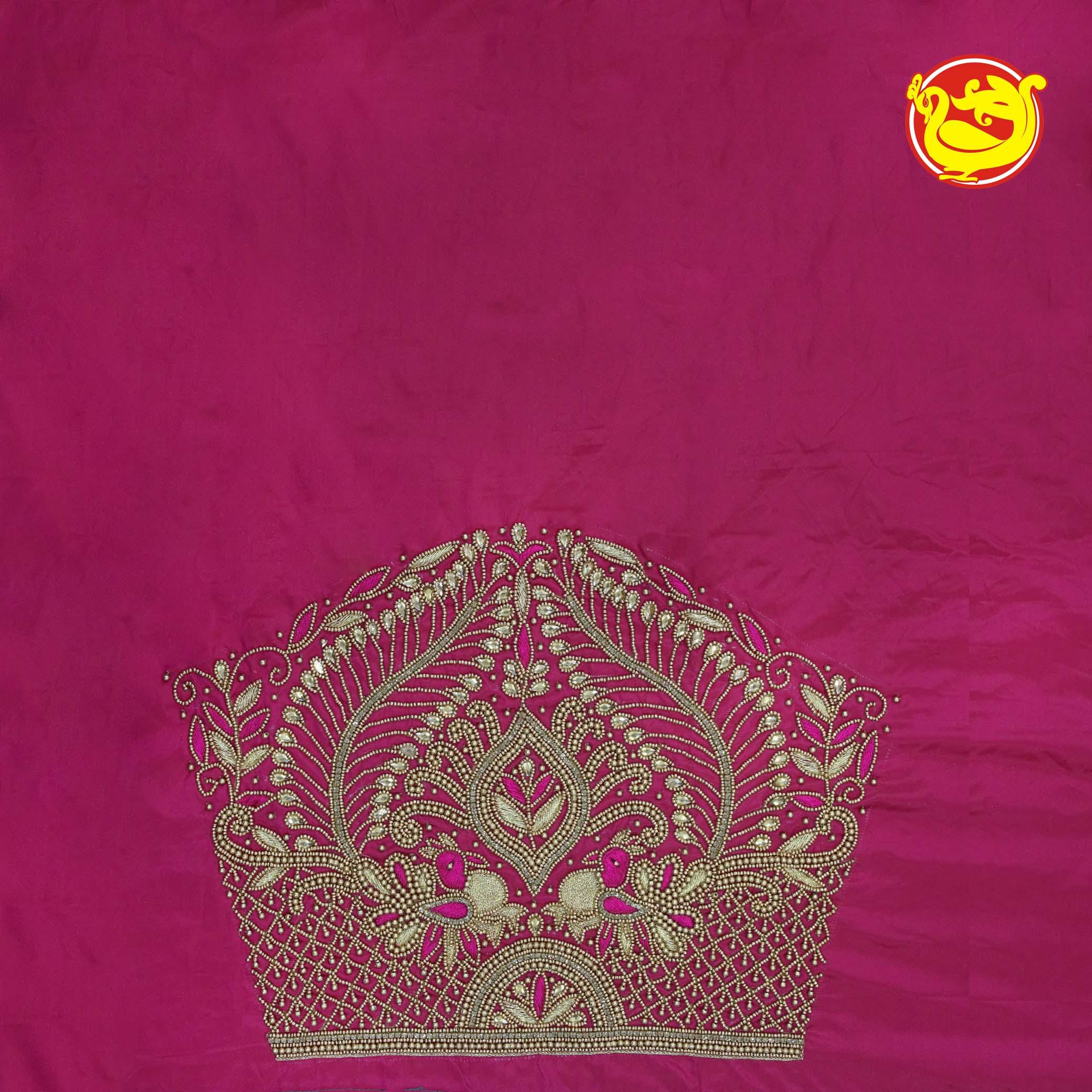 Rani Pink Bridal Aariwork Blouse