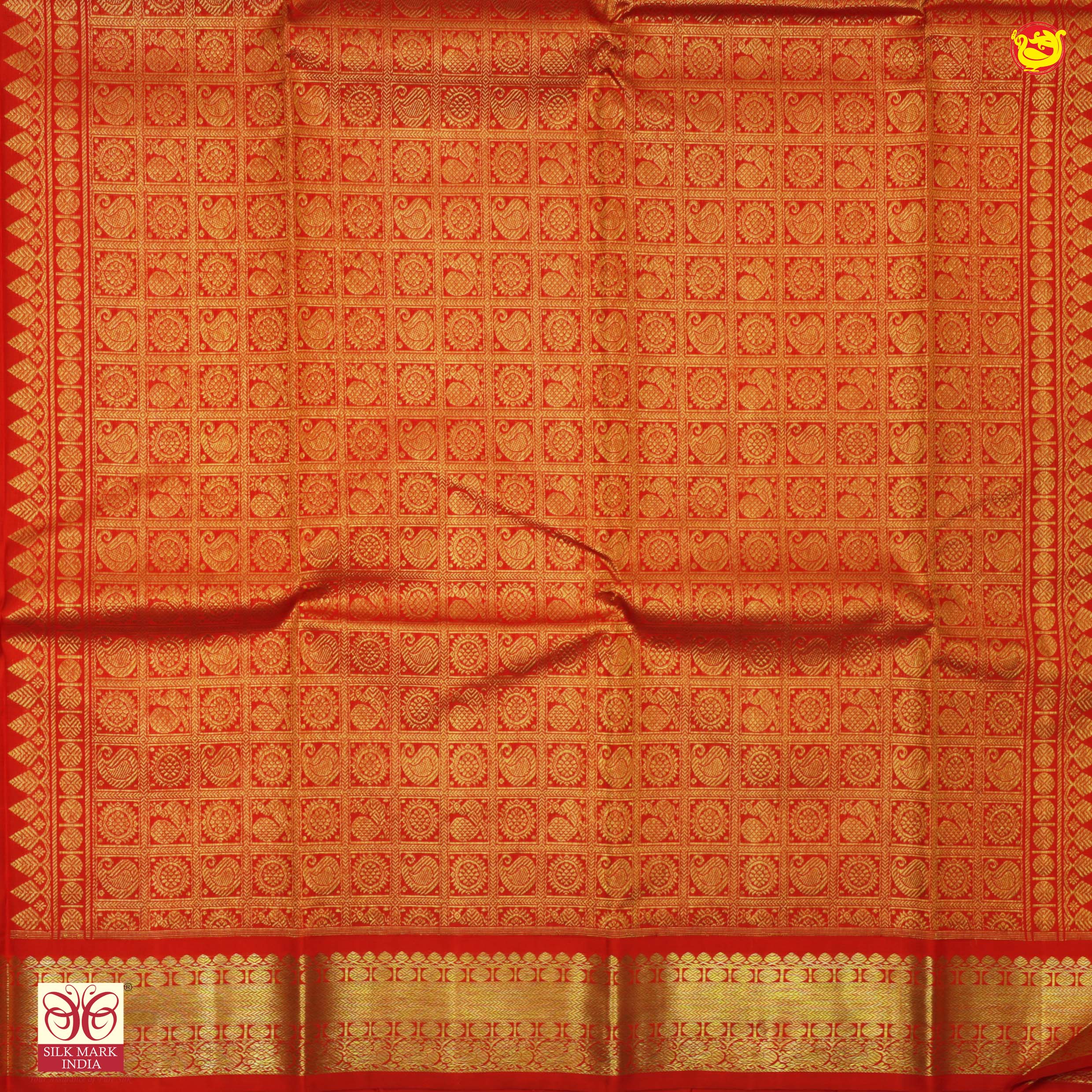 Royal blue with blue border pure Kanchipuram silk saree - Thenianantham