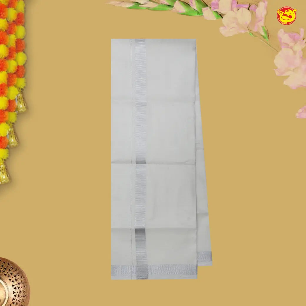 Silver Tissue Readymade Shirts And Dhoti Sets for Men
