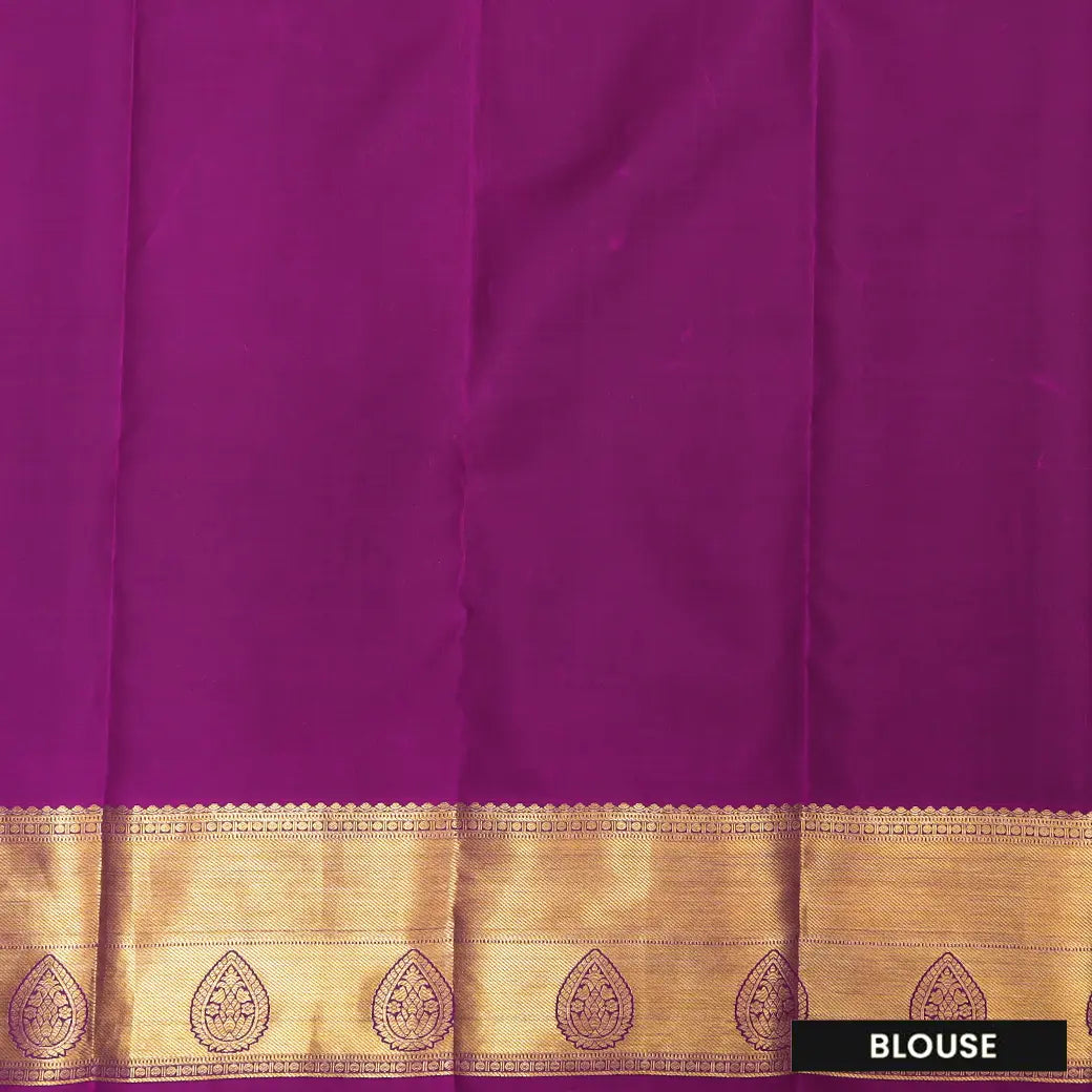 DARKGREEN WITH PURPLE colour pure Kanchipuram silk saree