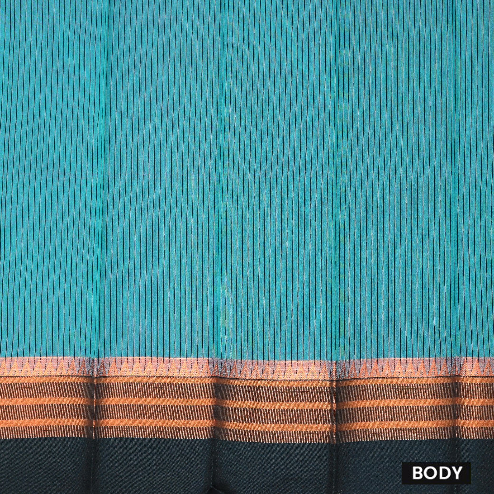 Green With Dark Cyan Silk Cotton Saree